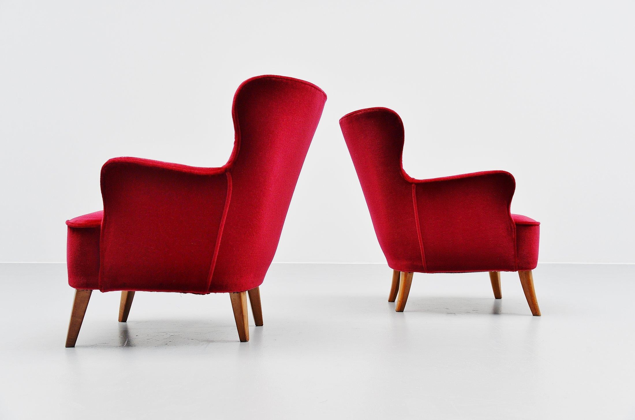 Mid-17th Century Pair of Theo Ruth Lounge Chairs Artifort, 1955