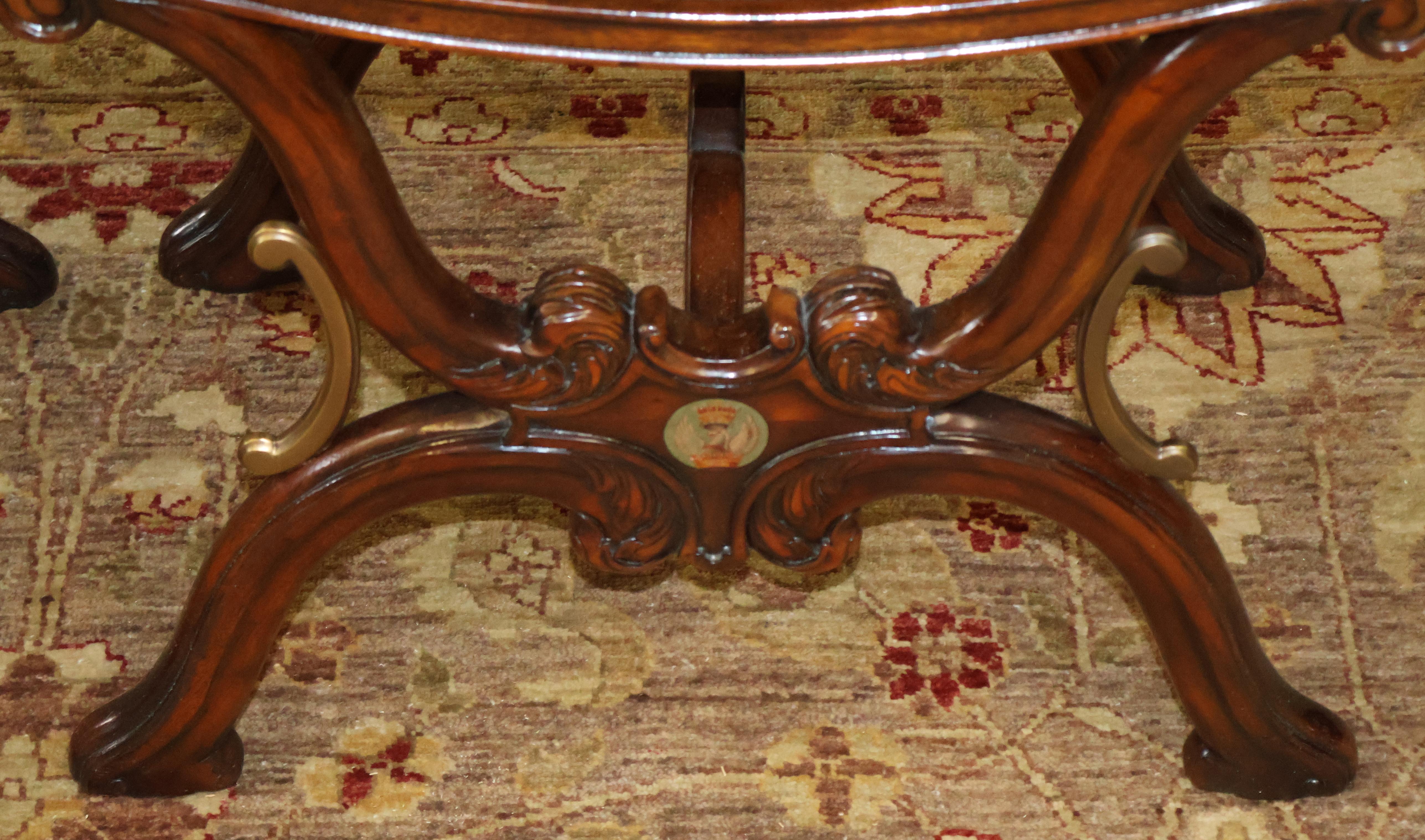 Contemporary Pair of Theodore Alexander Mahogany Althorp The Gillows Stool X Frame Benches For Sale