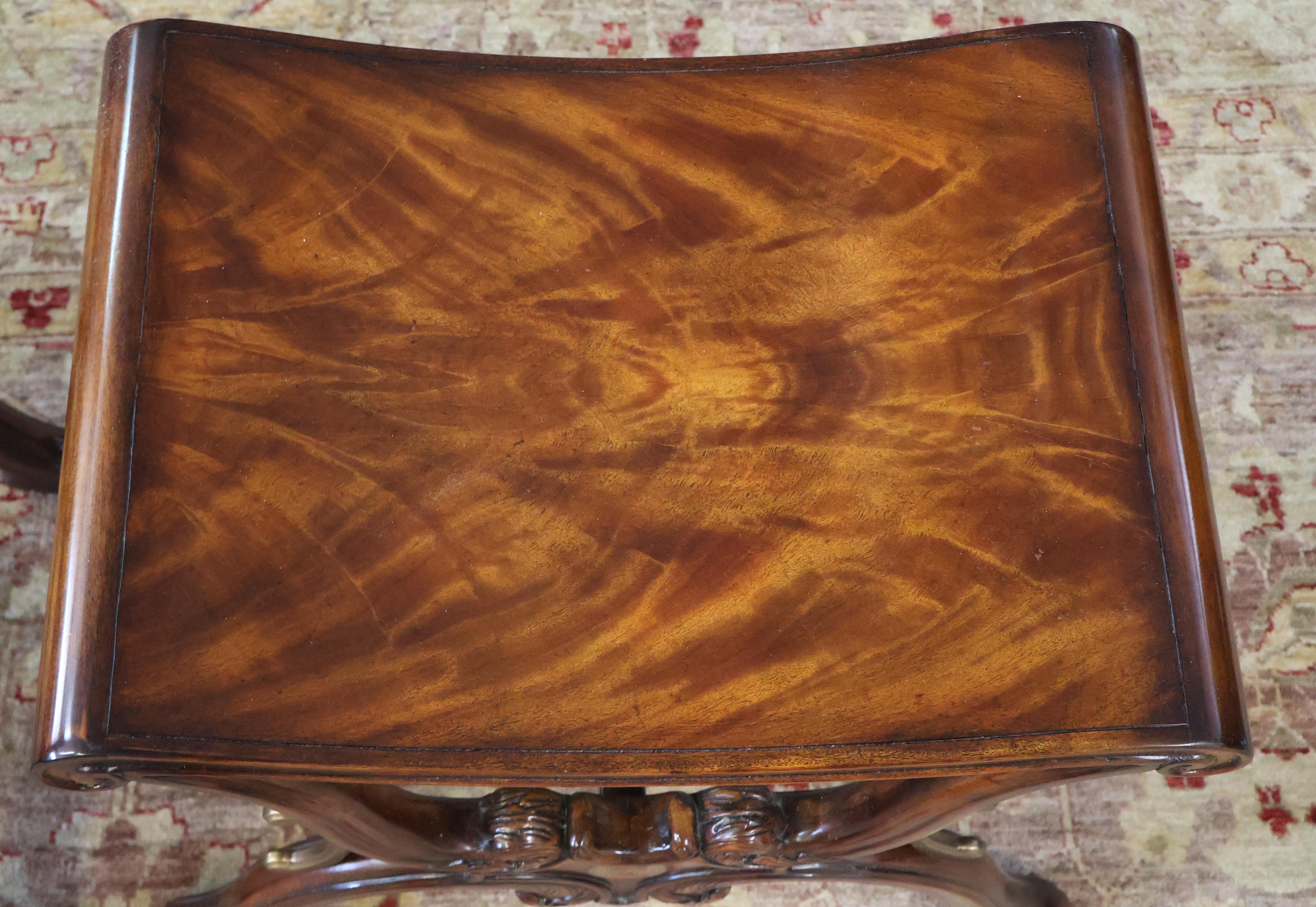 Pair of Theodore Alexander Mahogany Althorp The Gillows Stool X Frame Benches For Sale 3