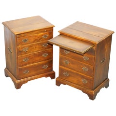Vintage Pair of Theodore Alexander Military Campaign Bedside Table Drawers