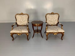 Pair of Theodore Alexander "Spencer House" Armchairs & Table