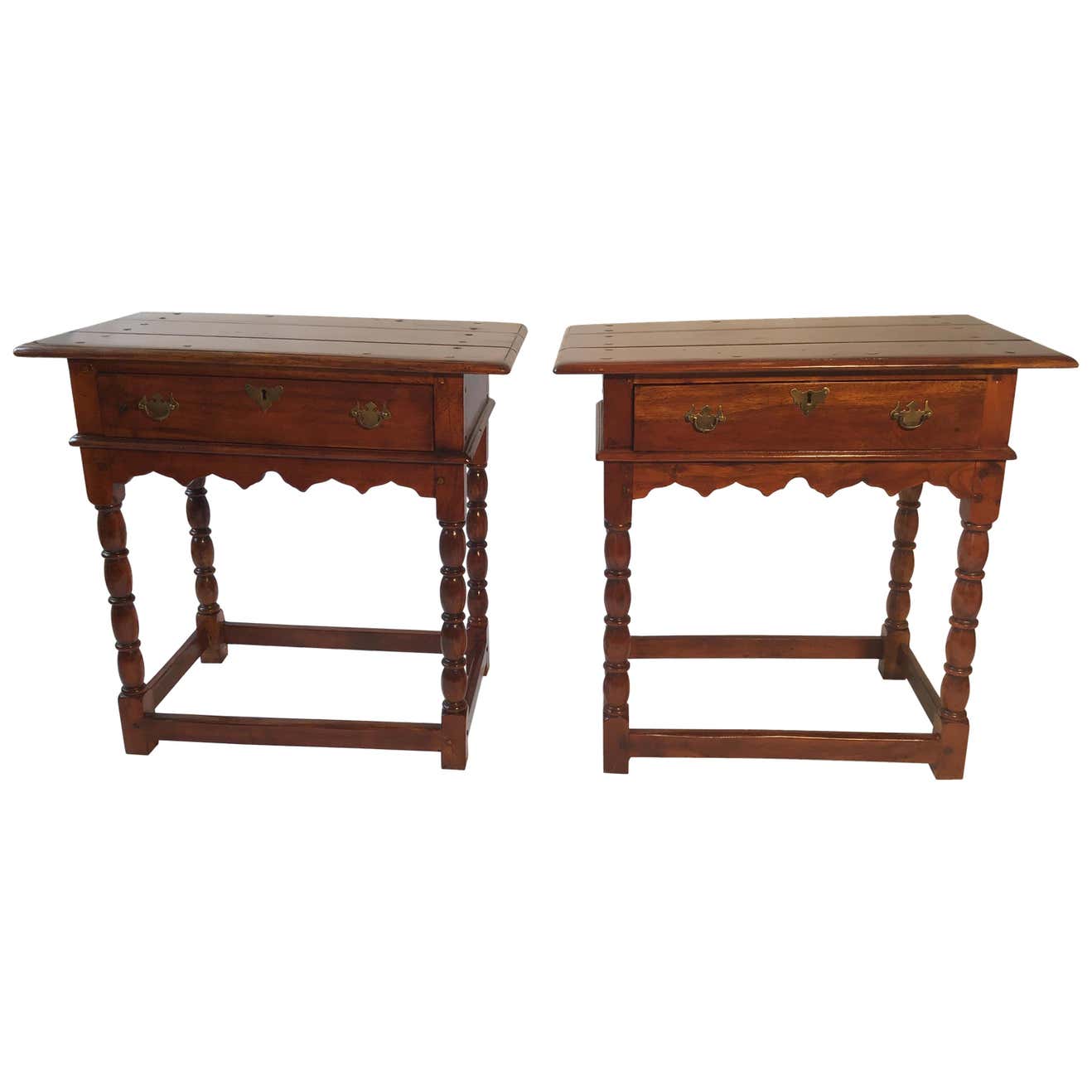 Pair of Theodore and Alexander British Colonial Side Tables at 1stDibs