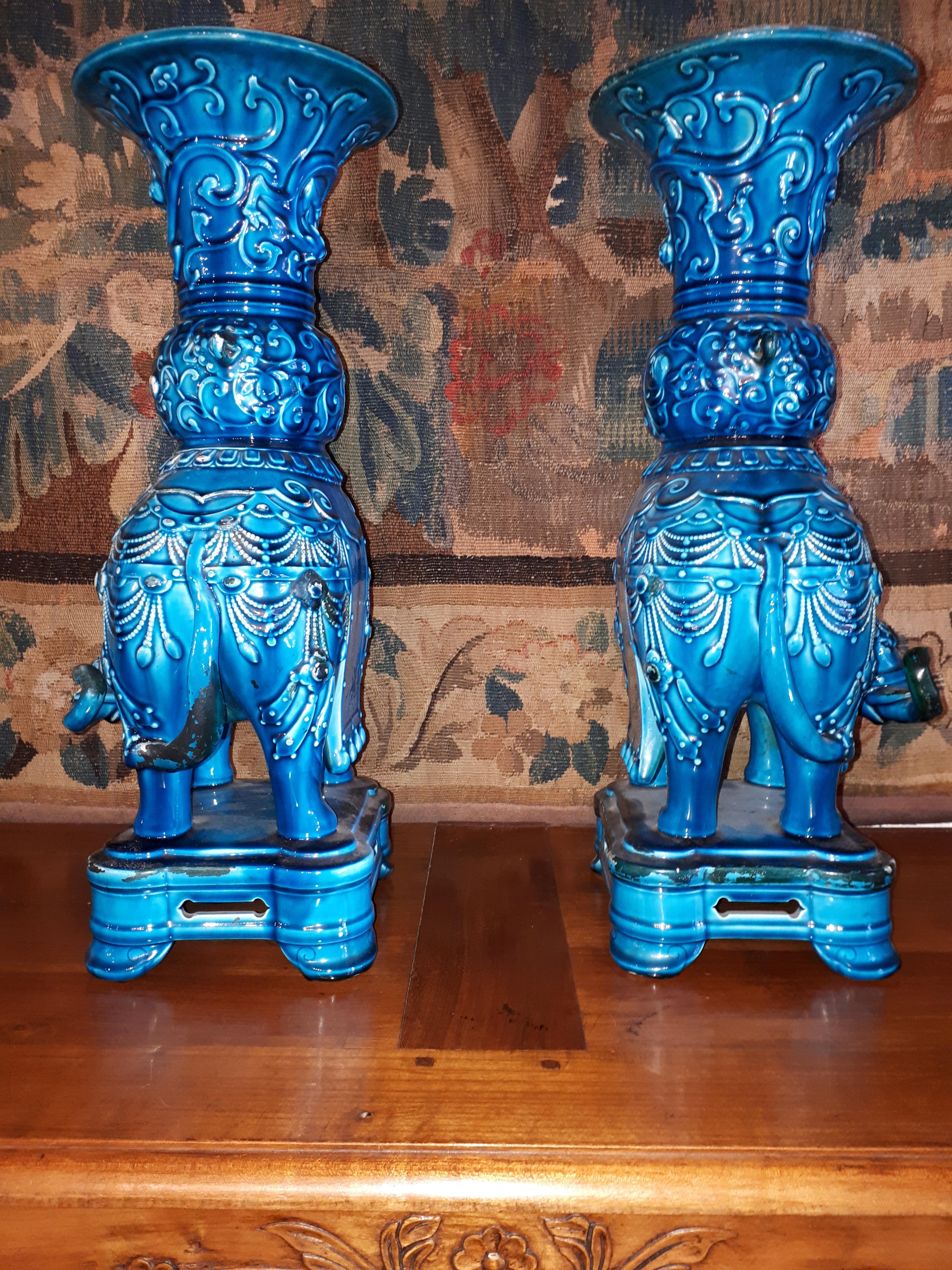 Japonisme Pair of Theodore Deck Vases For Sale