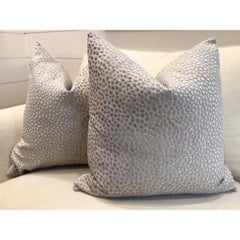 Pair of Thibaut Anna French “Spot On” in Umber Pillows