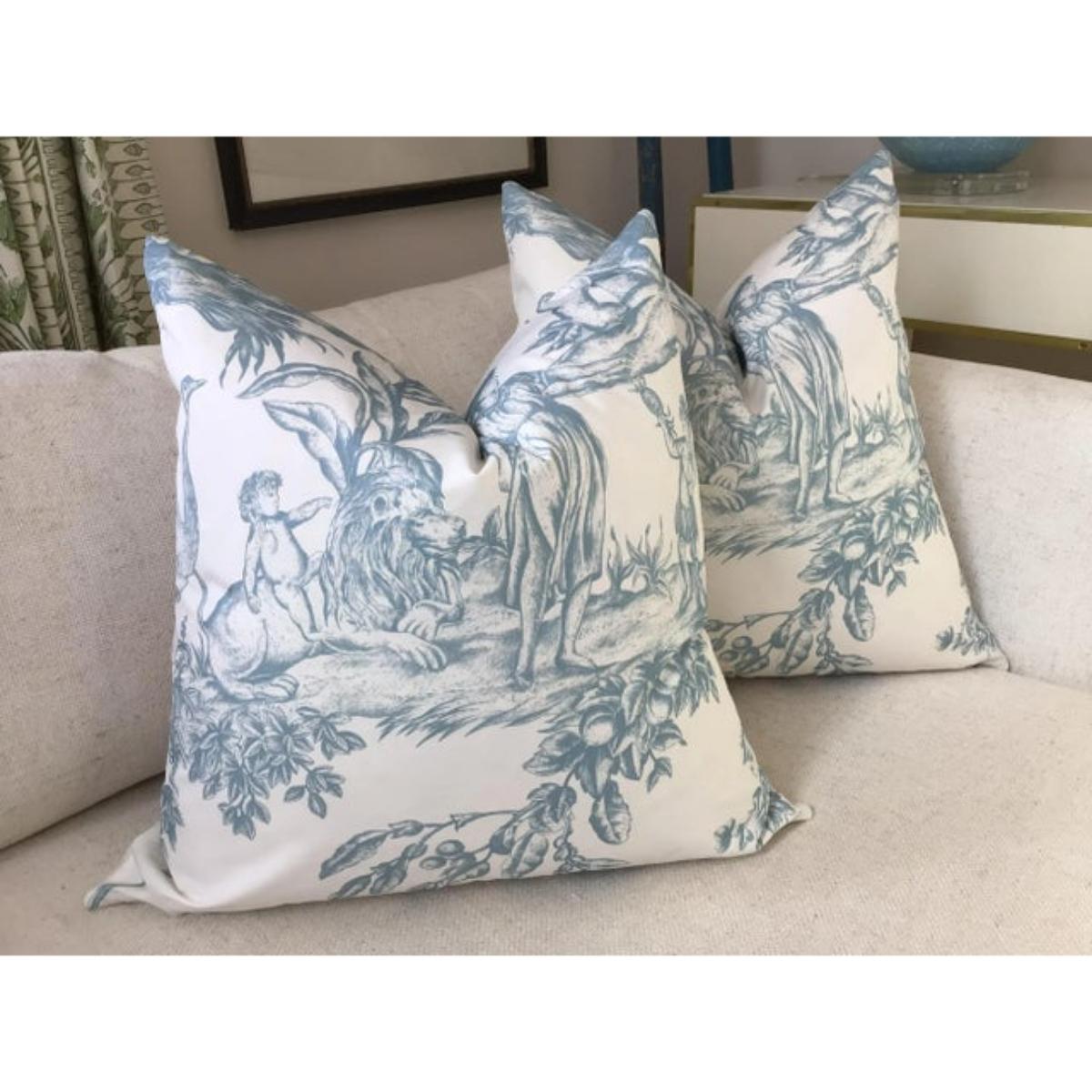 Mid-Century moderno Coppia di cuscini Thibaut 