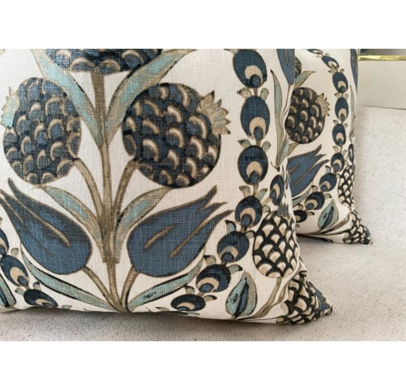 Mid-Century moderno Coppia di cuscini Thibaut 