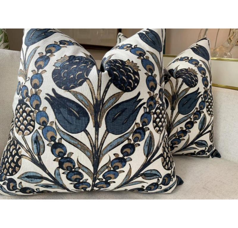 Mid-Century moderno Coppia di cuscini Thibaut 