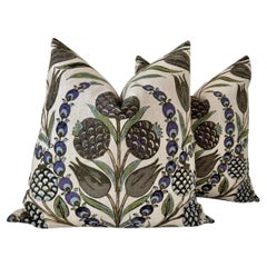 Coppia di cuscini Thibaut "Corneila" in viola e blu