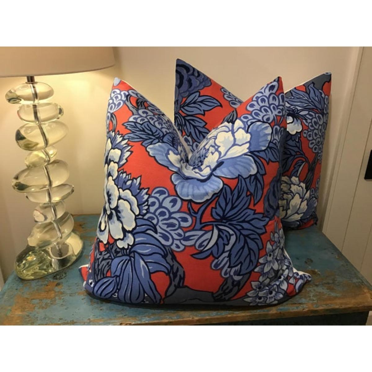 Americano Coppia di cuscini in piuma d'oca Thibaut 