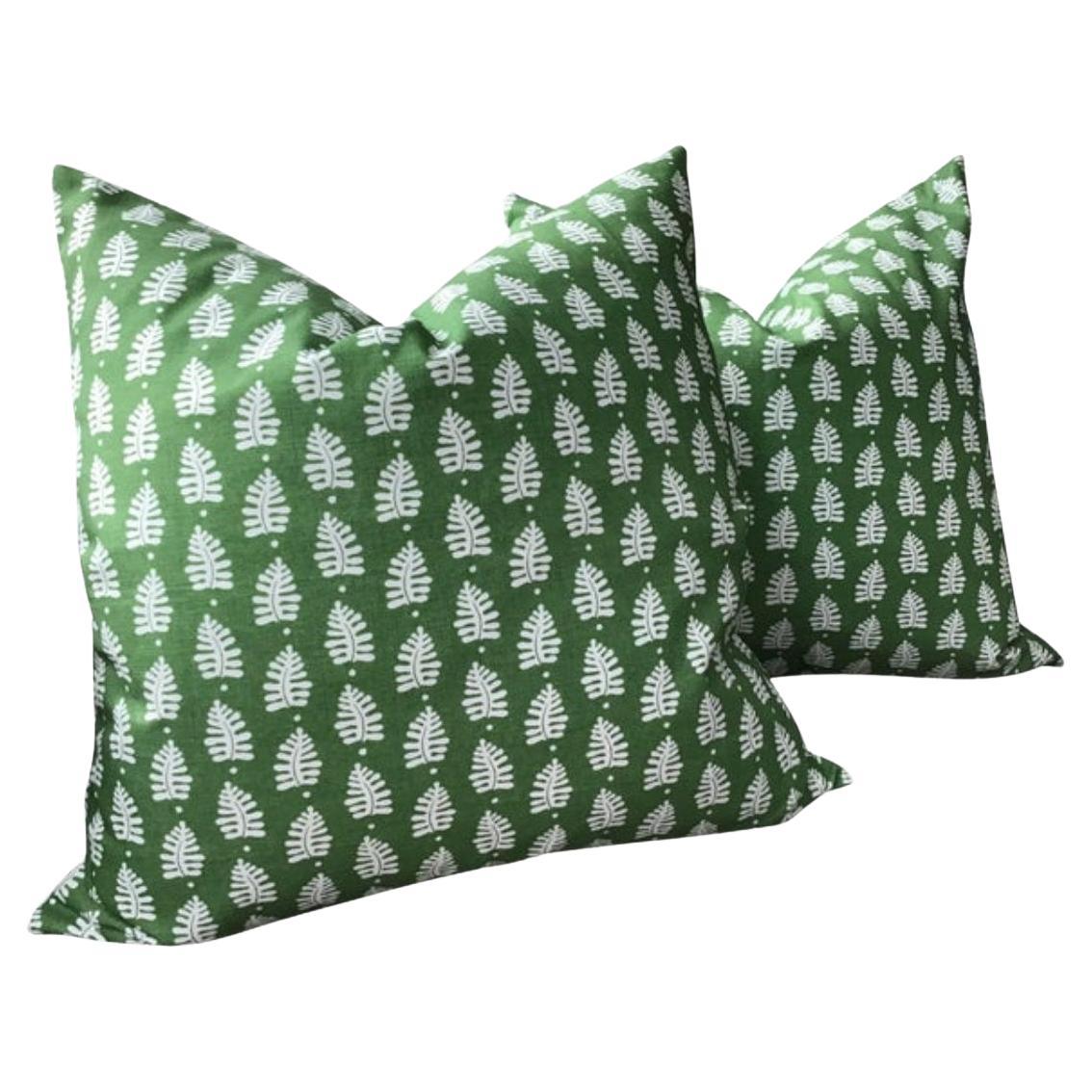 Coppia di cuscini Thibaut "Ferndale" completi di imbottitura in piuma d
oca