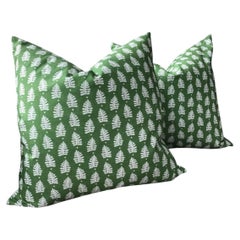 Coppia di cuscini Thibaut "Ferndale" completi di imbottitura in piuma d'oca