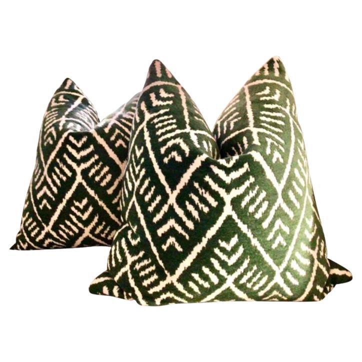 Coppia di cuscini Thibaut "Tahoe" in Greene & Greene