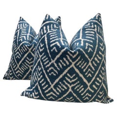 Coppia di cuscini Thibaut "Tahoe" in Lagoon