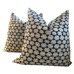 Coppia di cuscini Thibaut "Watercourse" in Marina scuro