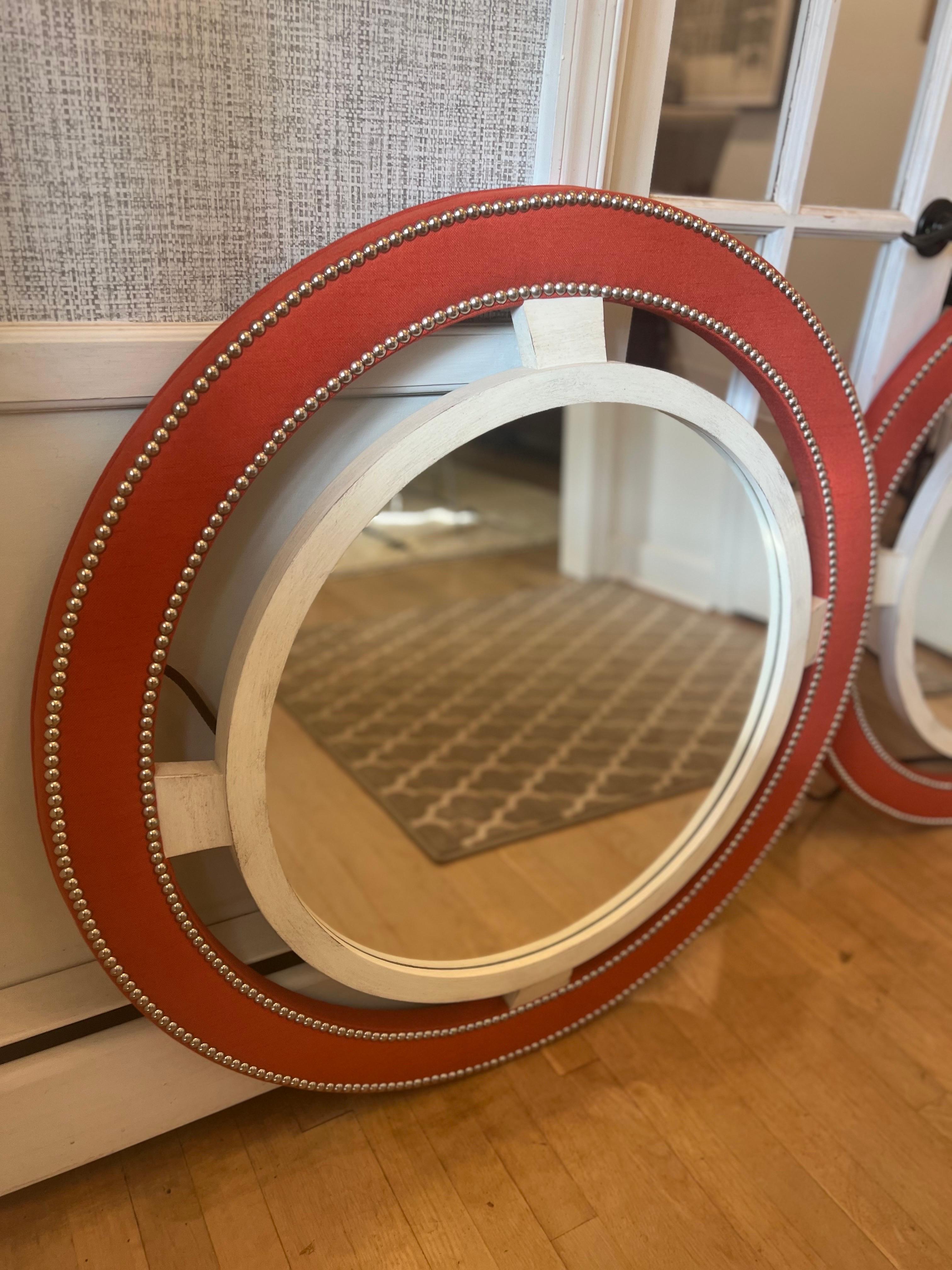 Hollywood Regency Pair of Thom Filicia Mirrors for Vanguard For Sale