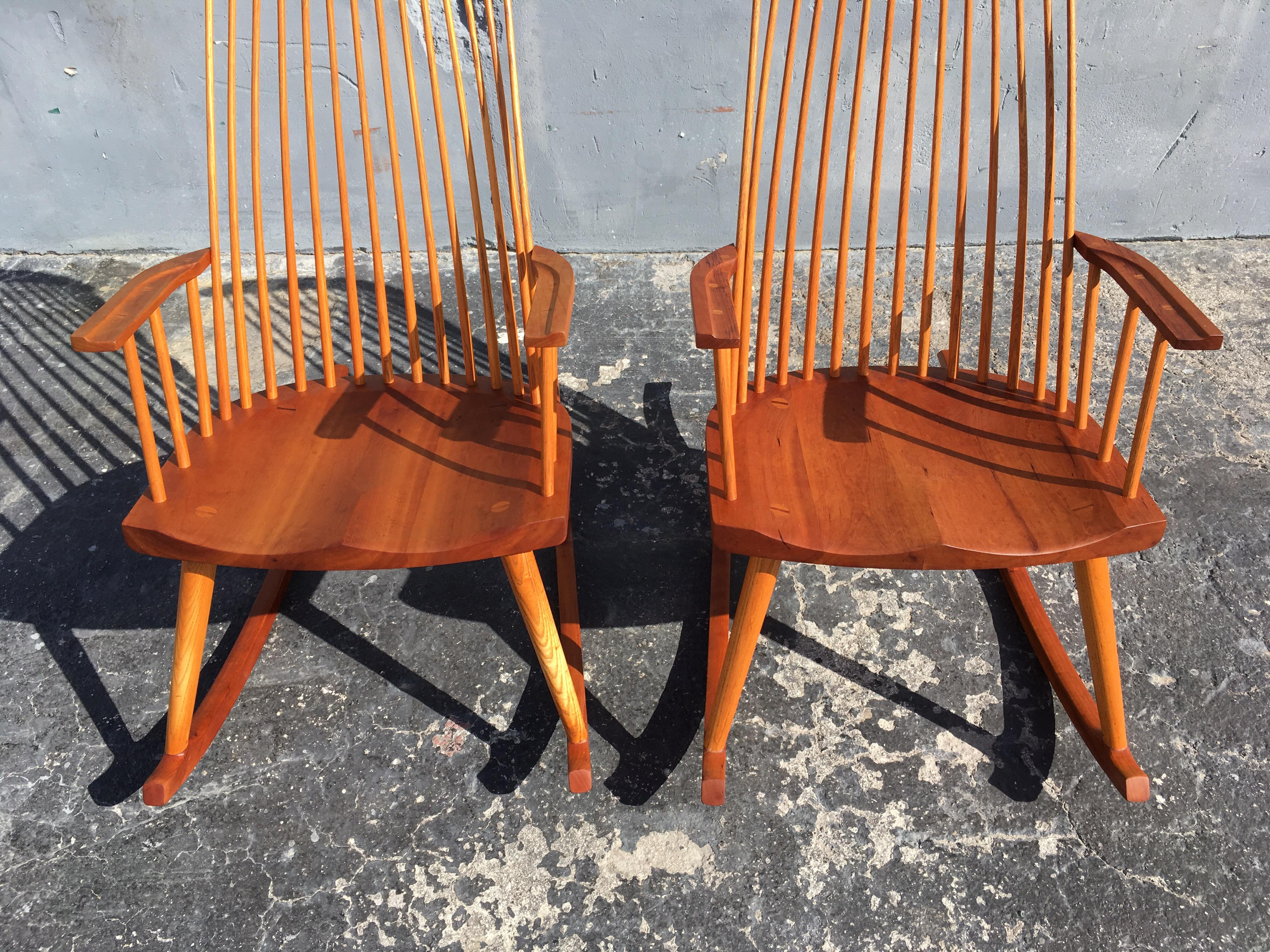 Modern Pair of Thomas Moser Rocking Chairs