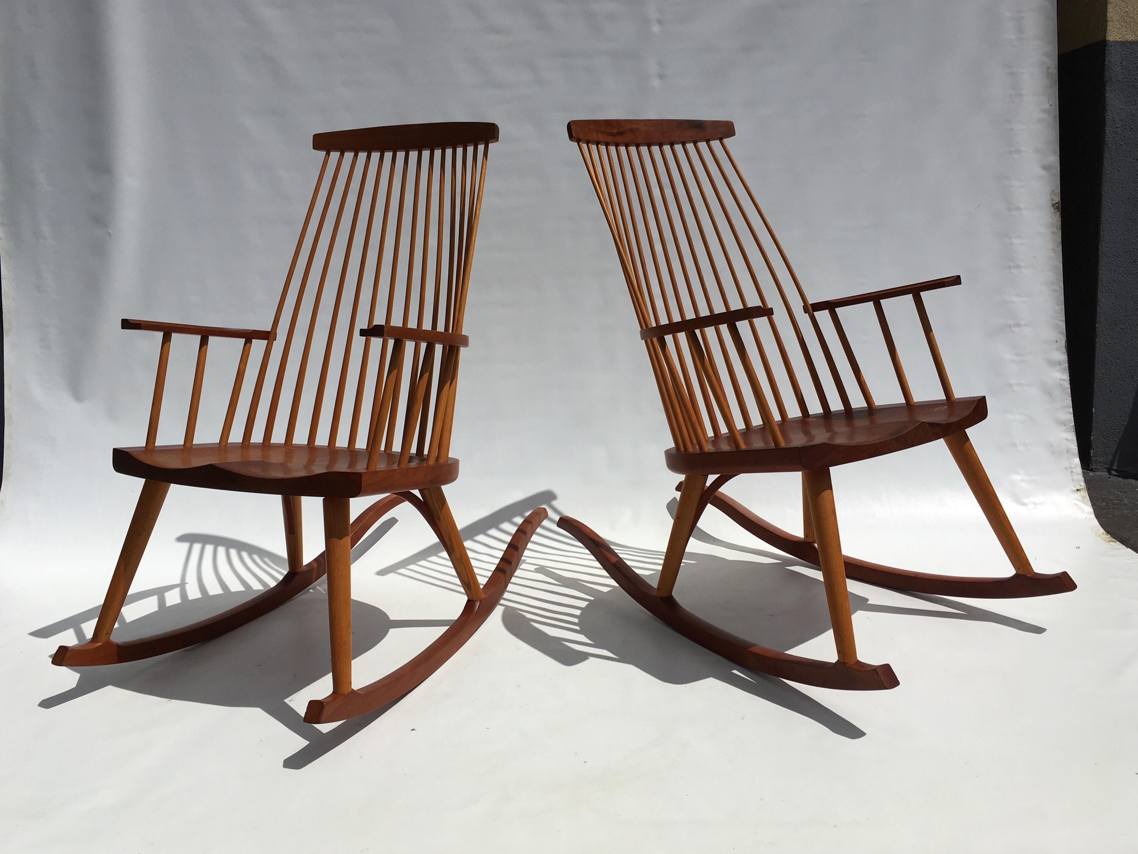 Modern Pair of Thomas Moser Rocking Chairs