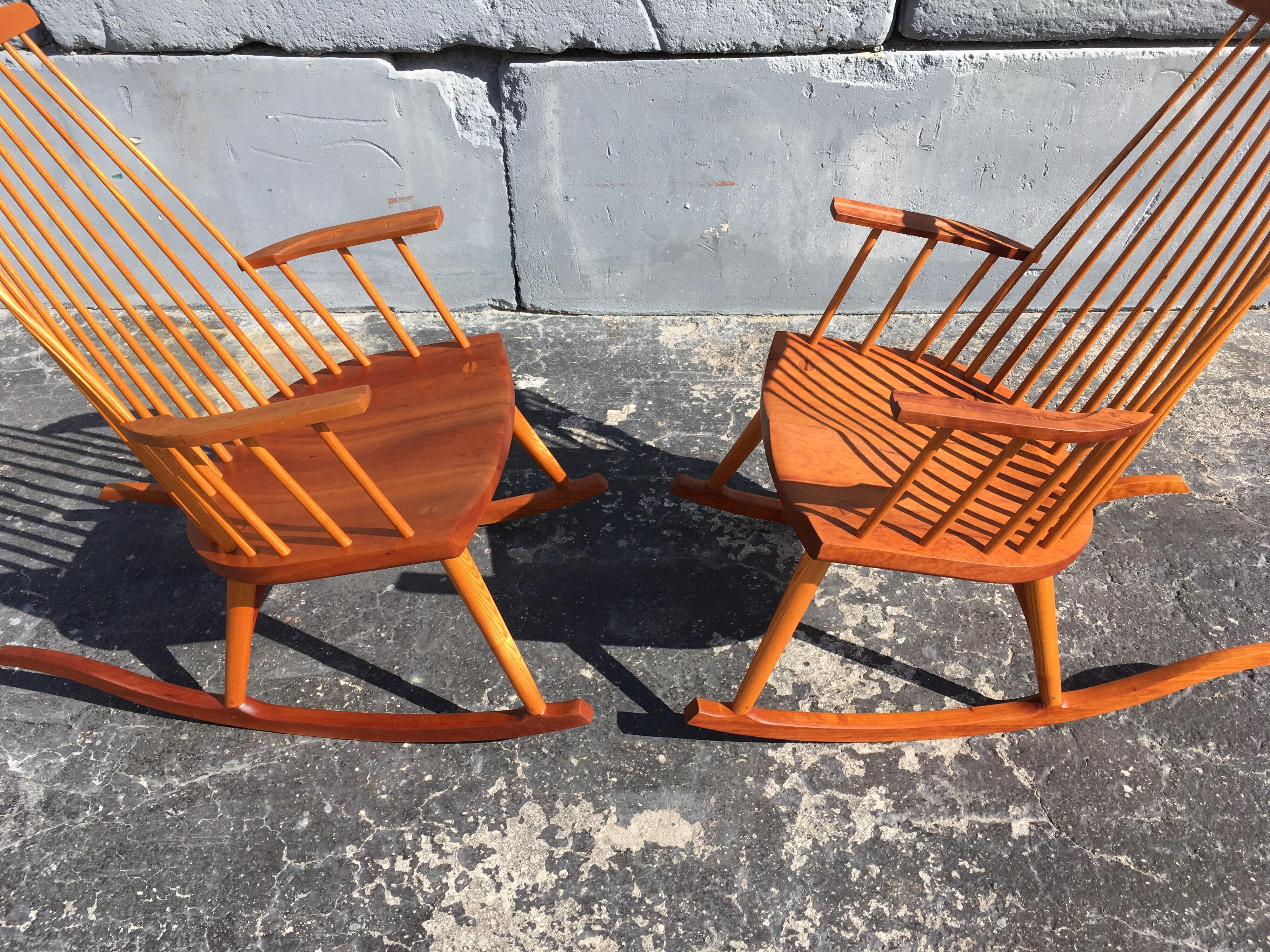 Late 20th Century Pair of Thomas Moser Rocking Chairs