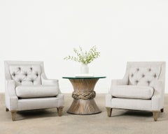 Pareja de sillones Thomas Pheasant para Baker Max Tufted Club