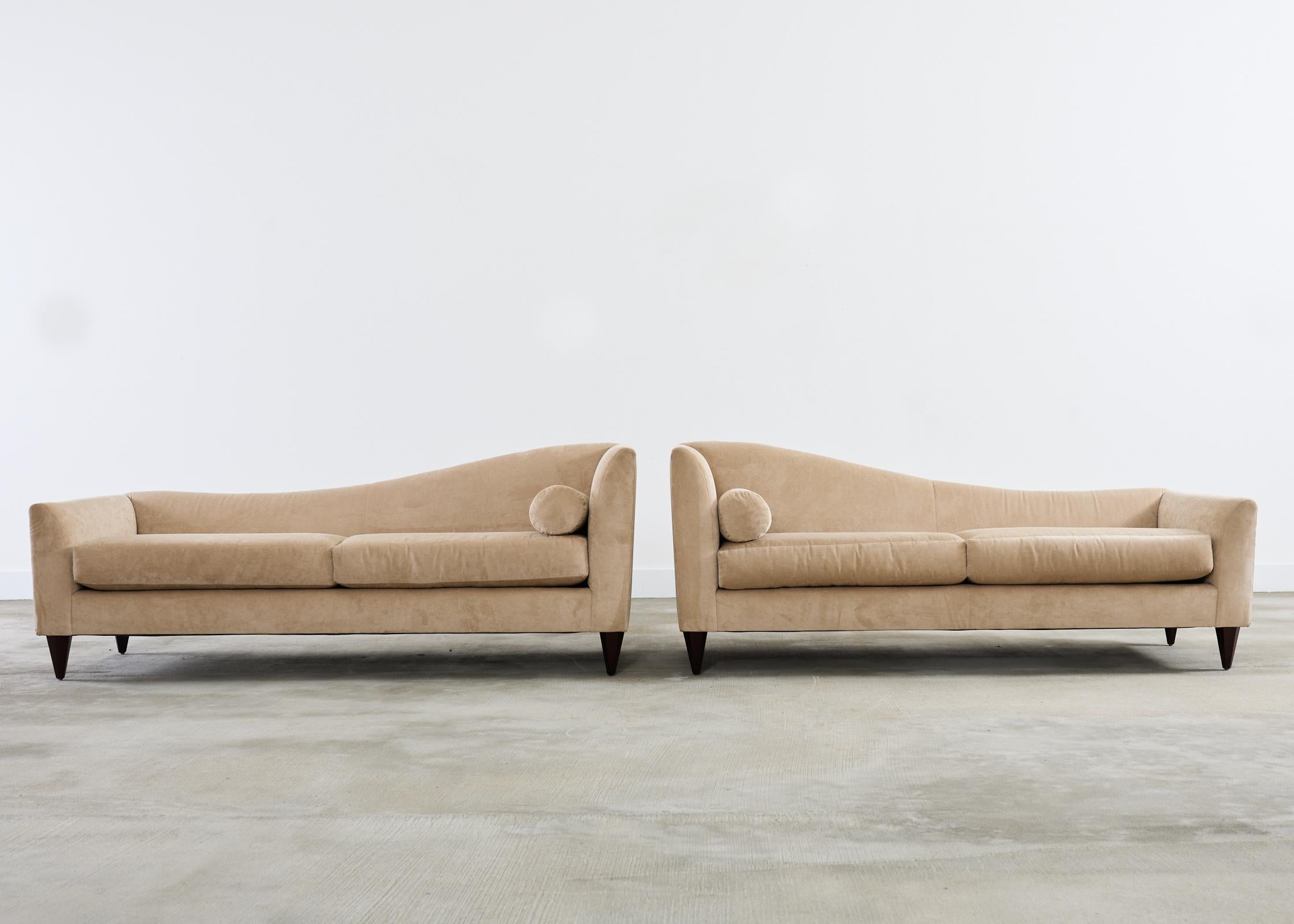 Modern Pair of Thomas Pheasant for Baker Patricia Chaise Lounges