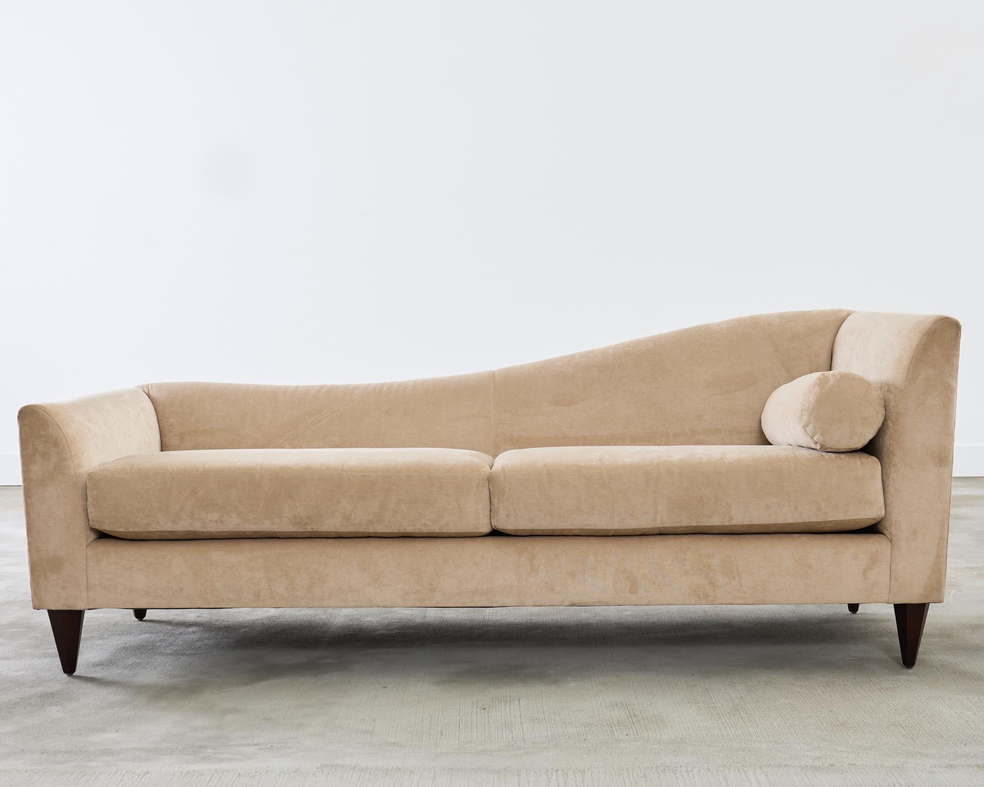 Hand-Crafted Pair of Thomas Pheasant for Baker Patricia Chaise Lounges