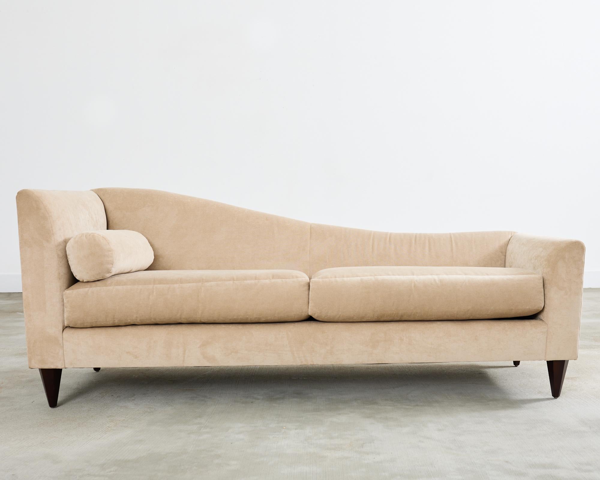 Fabric Pair of Thomas Pheasant for Baker Patricia Chaise Lounges