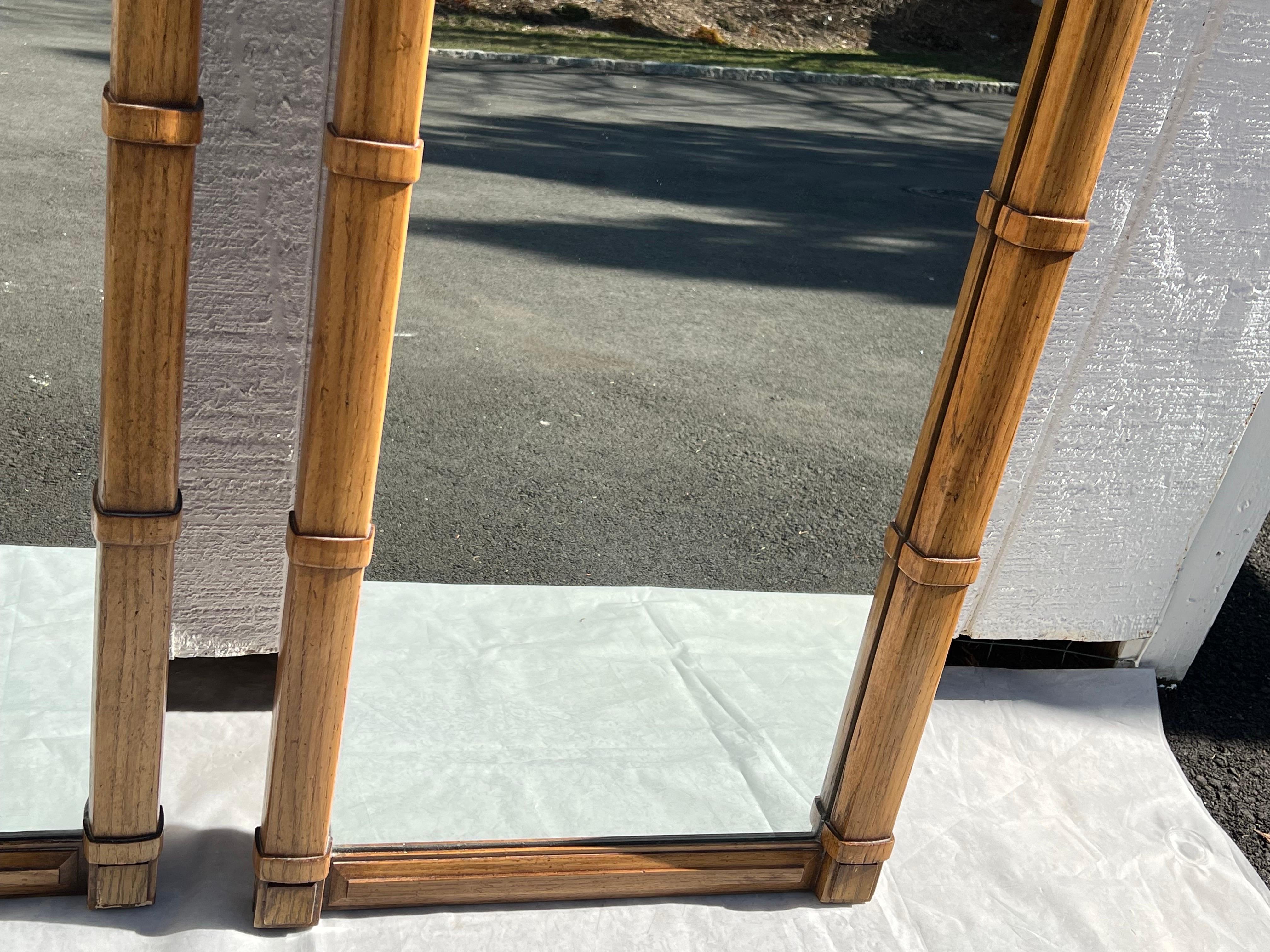 Pair of Thomasville Mid Century Wall Mirrors circa 1970s For Sale 5
