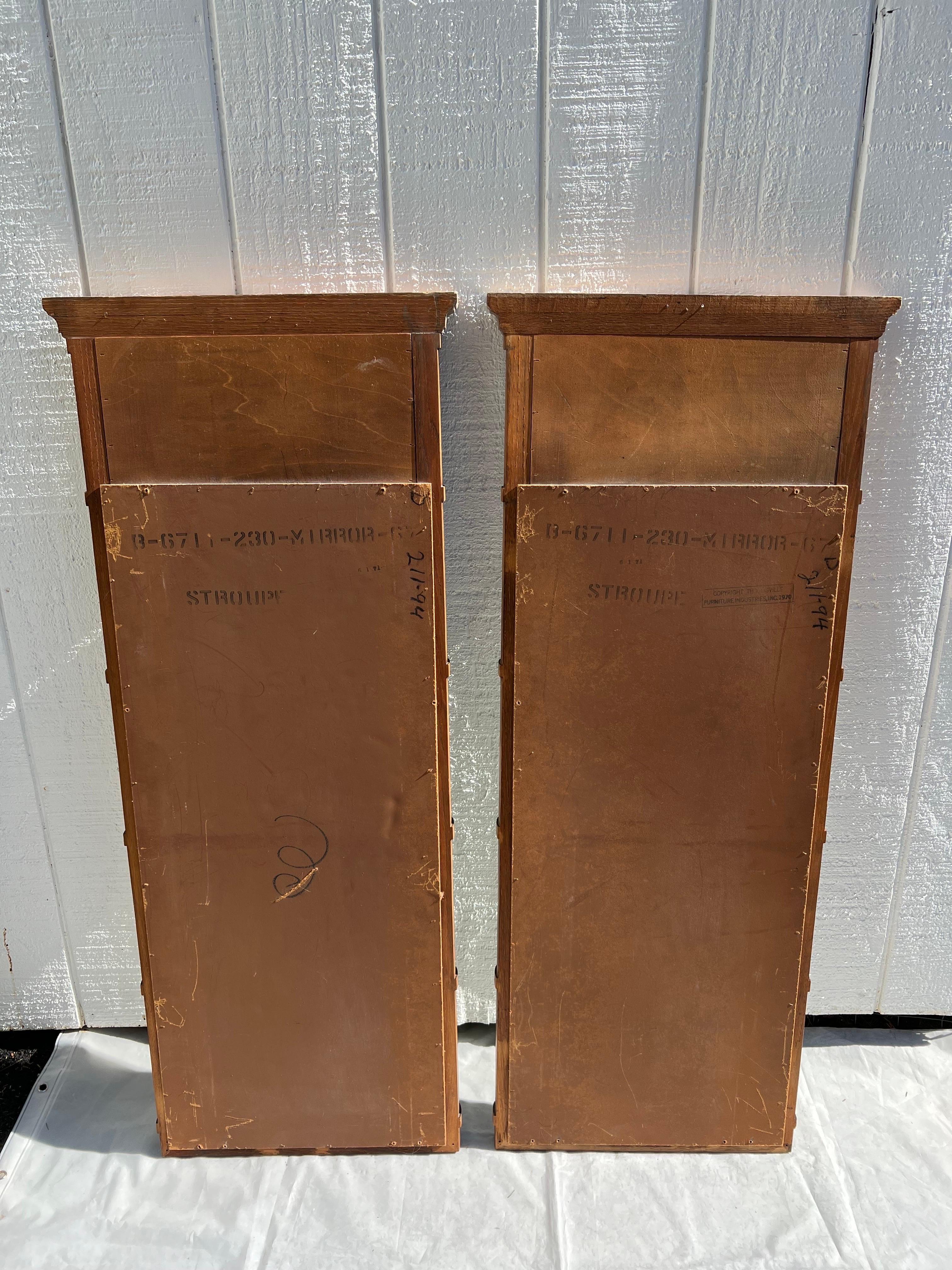Pair of Thomasville Mid Century Wall Mirrors circa 1970s For Sale 13