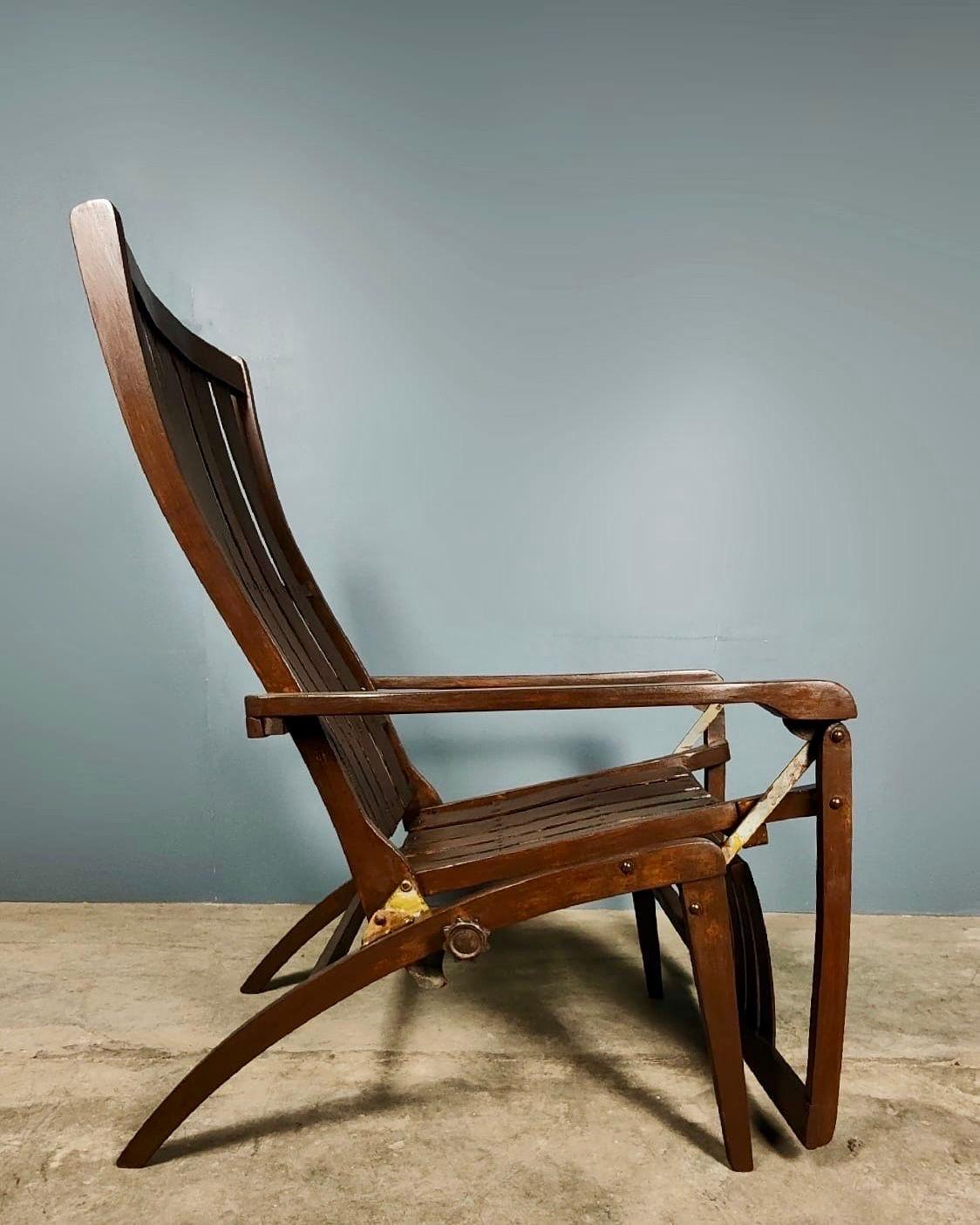 Unknown Pair Of Thonet 1951 Siesta Lounge Deck Garden Chairs Medizinal Hans Luckhardt For Sale