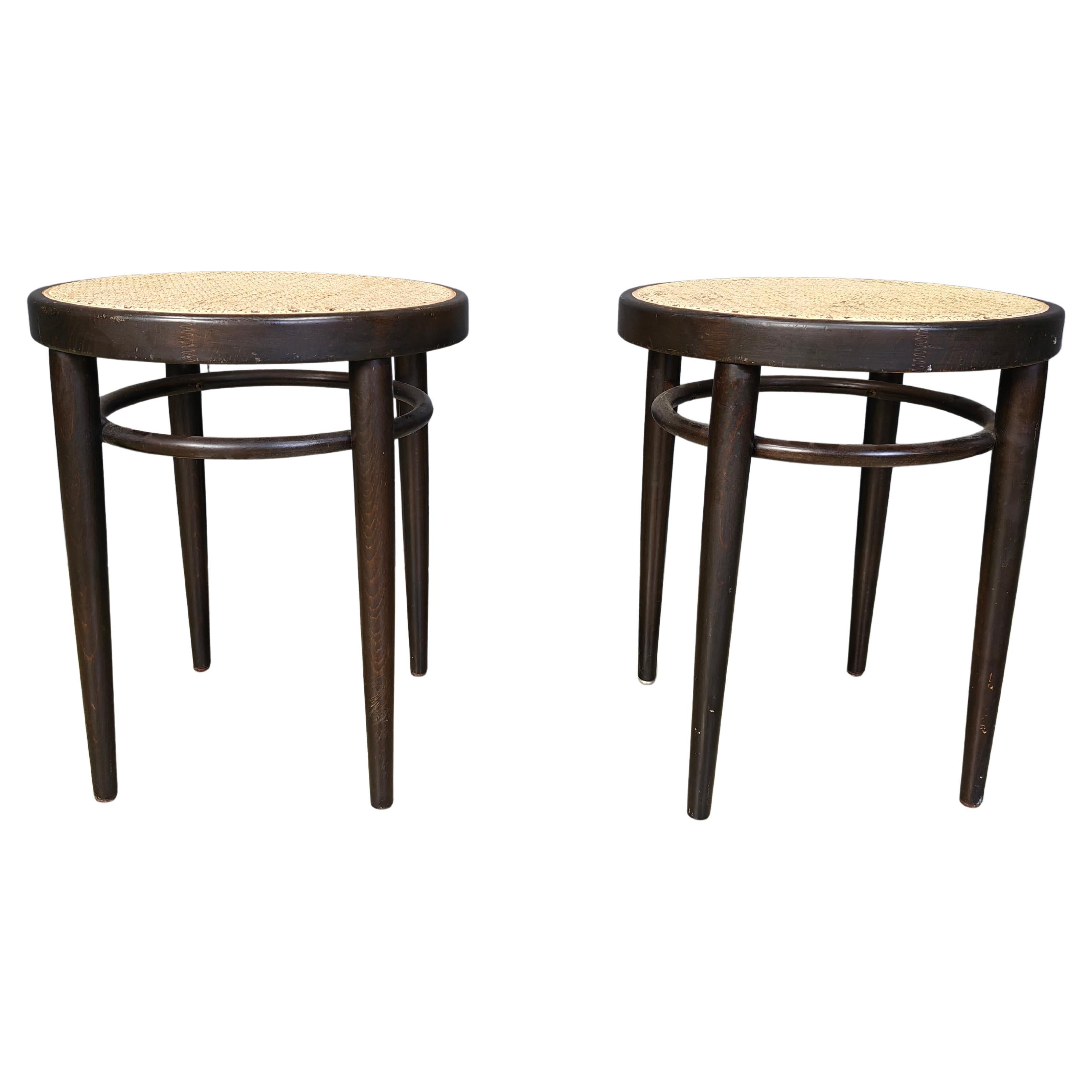 Pareja de taburetes Thonet 214RH, años 80