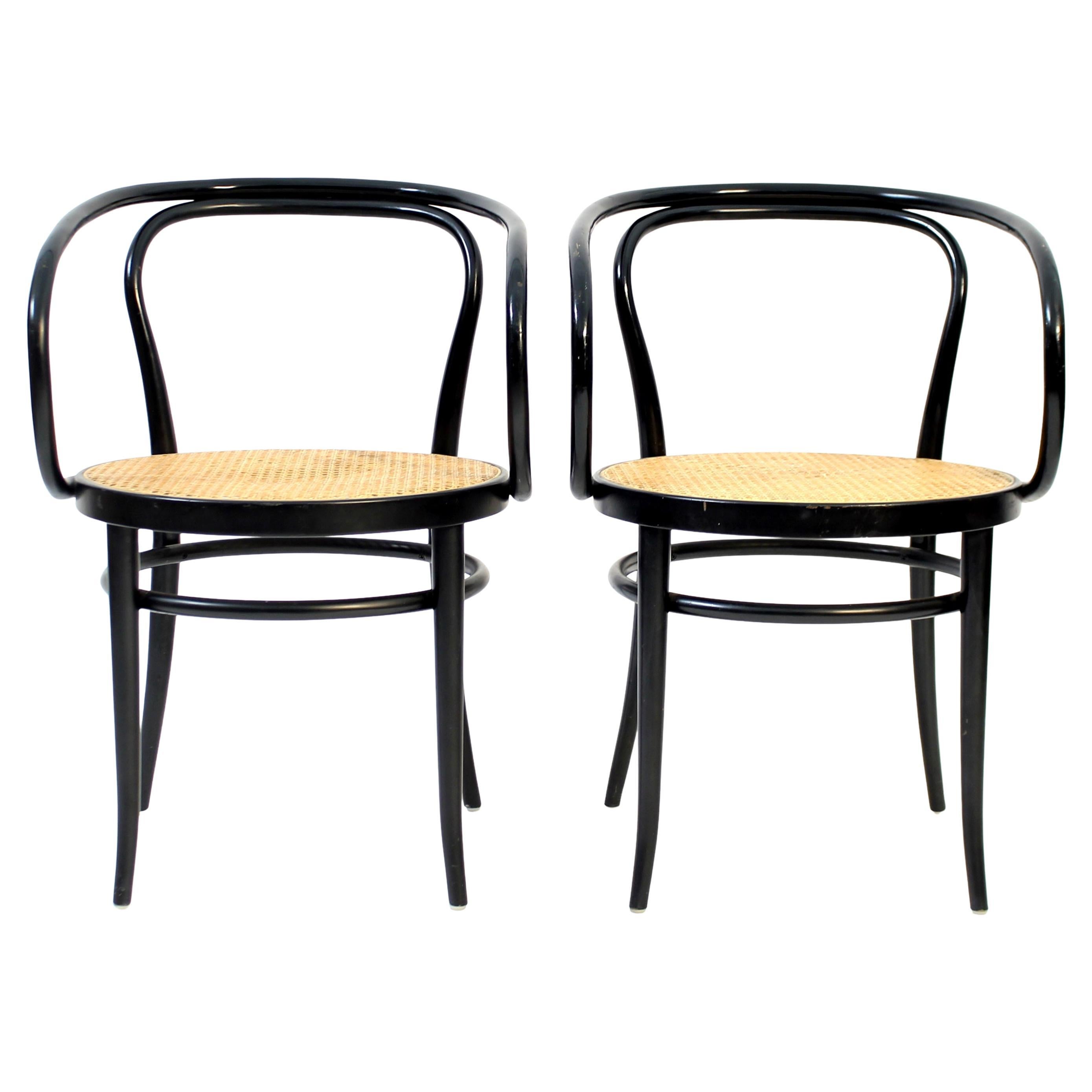 Pair of Thonet armchairs, model 209, ca 2000