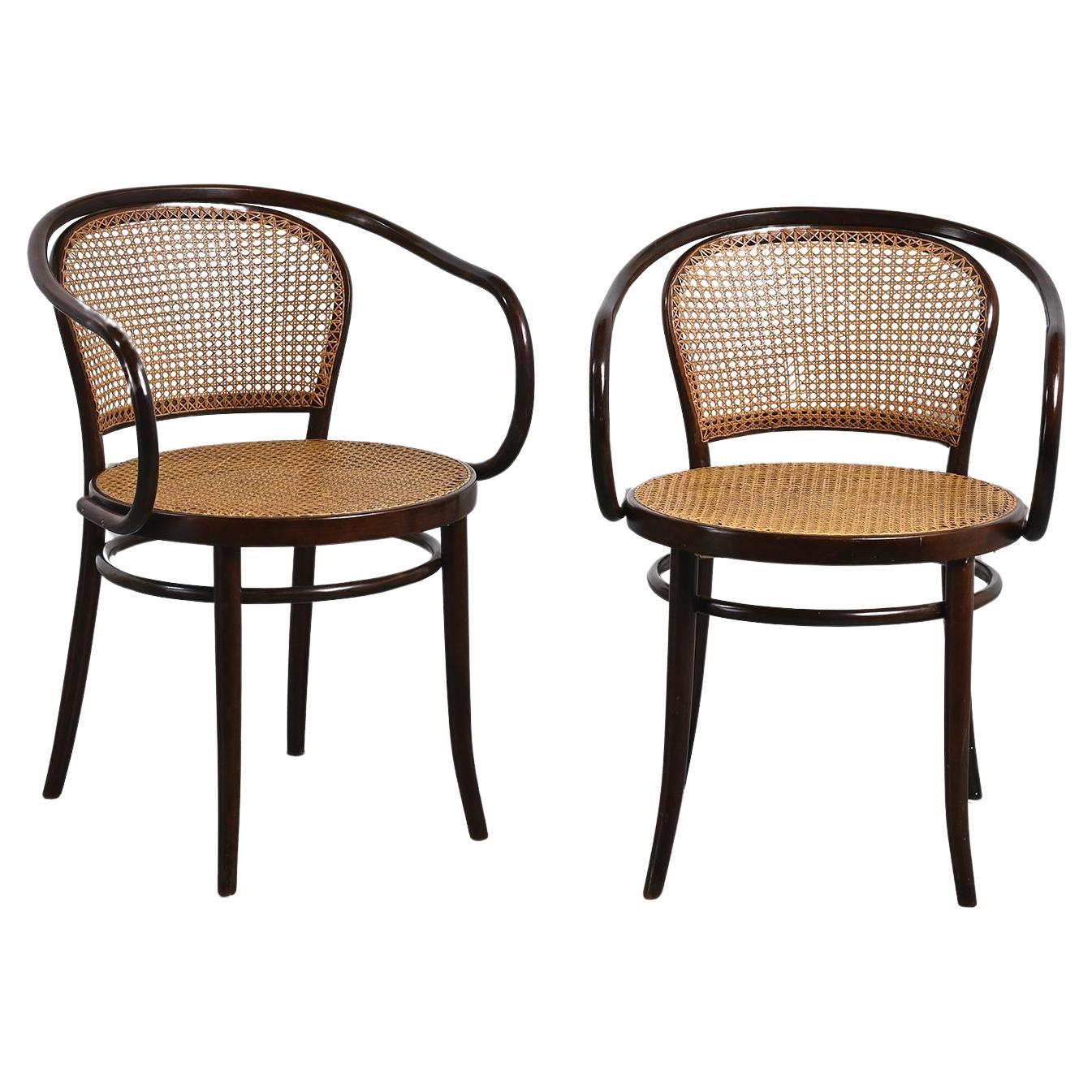 Pair of Thonet Armchairs model N°33, circa 1960