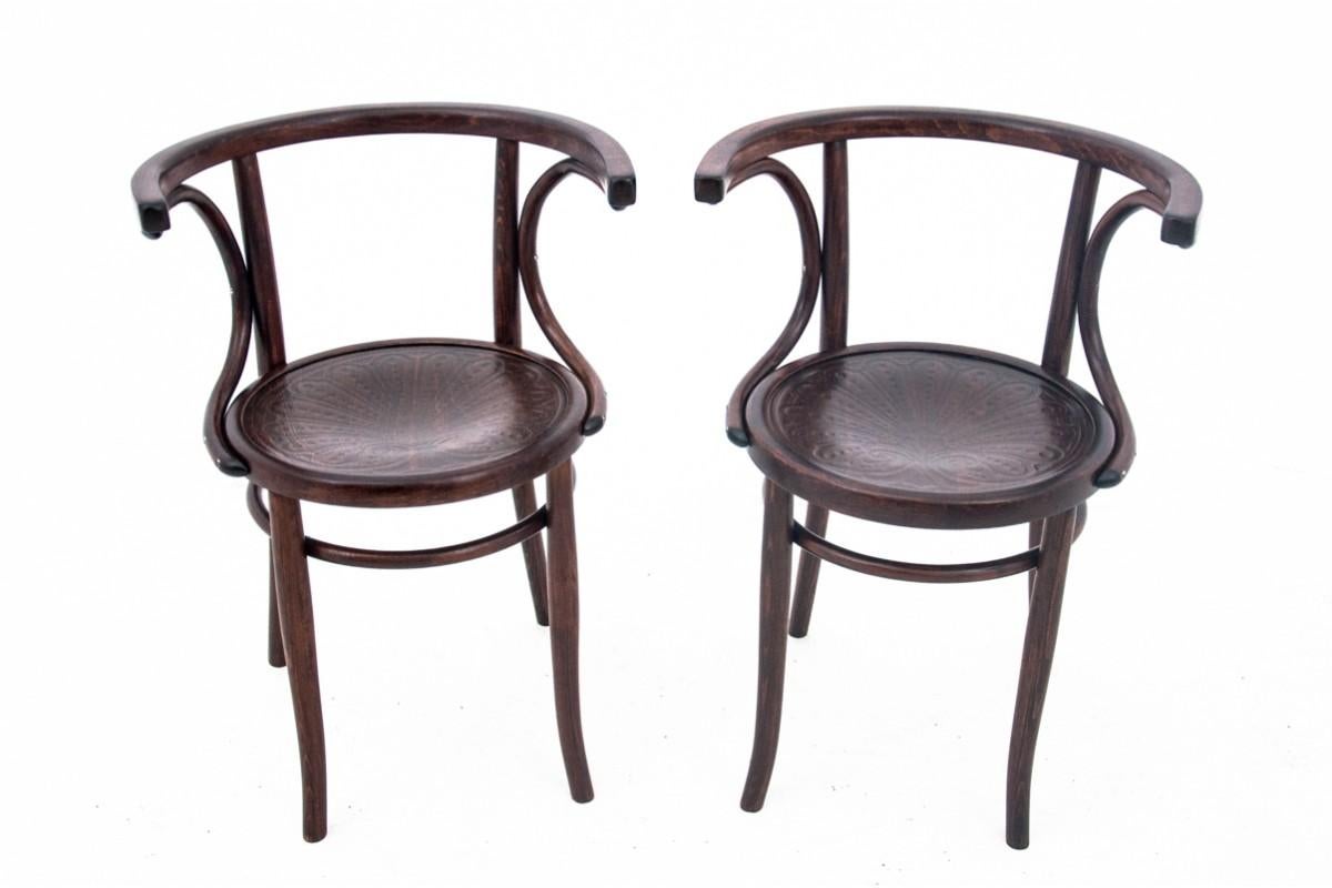 German Pair of Thonet Bent Chairs, Model 13, 1930s