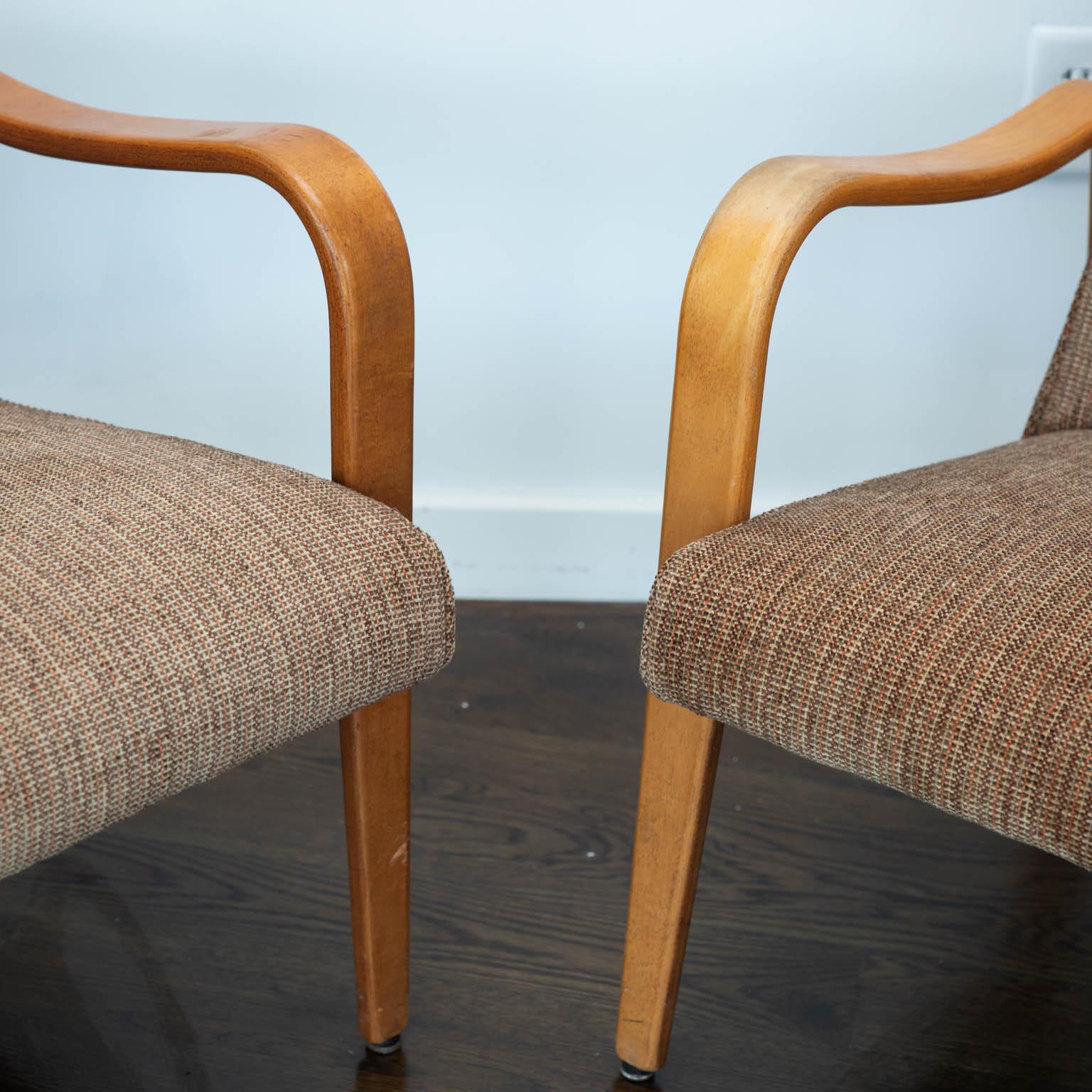 Mid-Century Modern Pair of Thonet Bentwood Armchairs