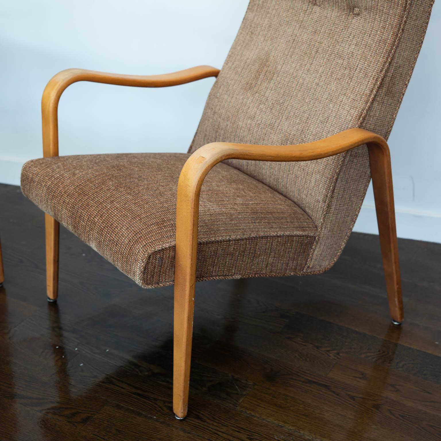 Maple Pair of Thonet Bentwood Armchairs