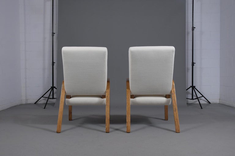 Fabric Pair of Thonet Lounge Chairs For Sale