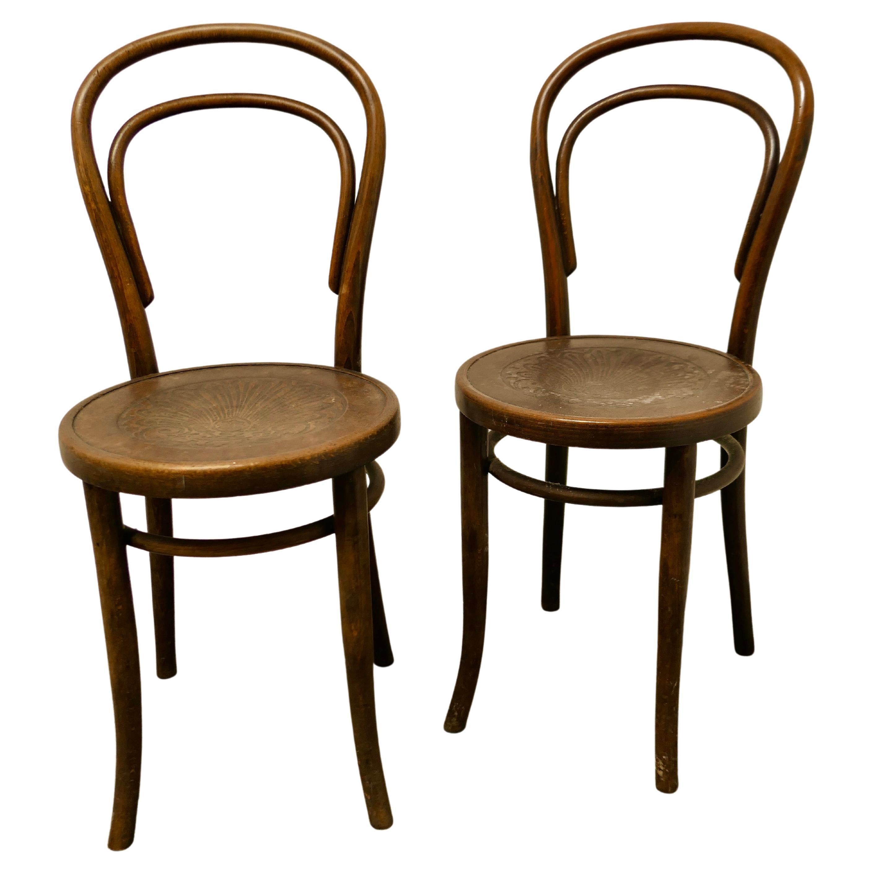 Pair of  Thonet Bistro Bentwood Chairs