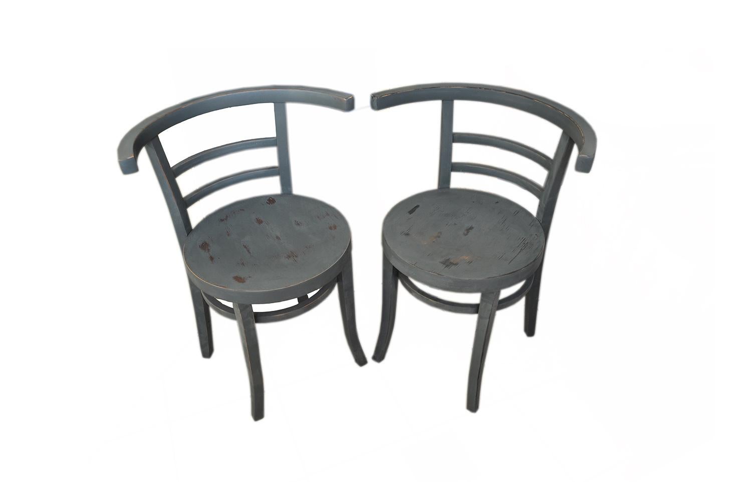 Vienna Secession Pair of Thonet Bistro Chair, 1930 For Sale