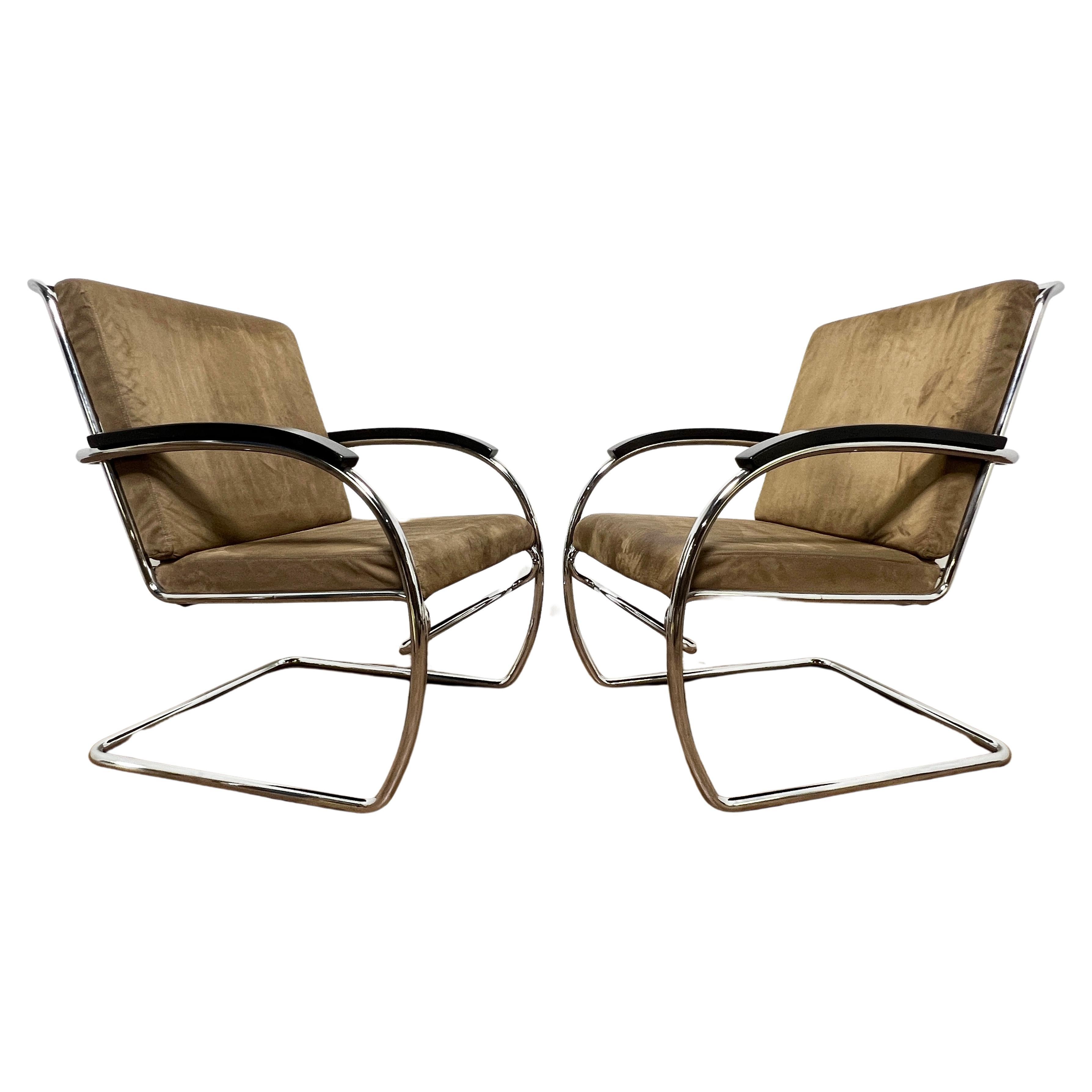 Pair of Thonet KS46 Cantilever Lounge Chairs by Anton Lorenz Ca. 1980s