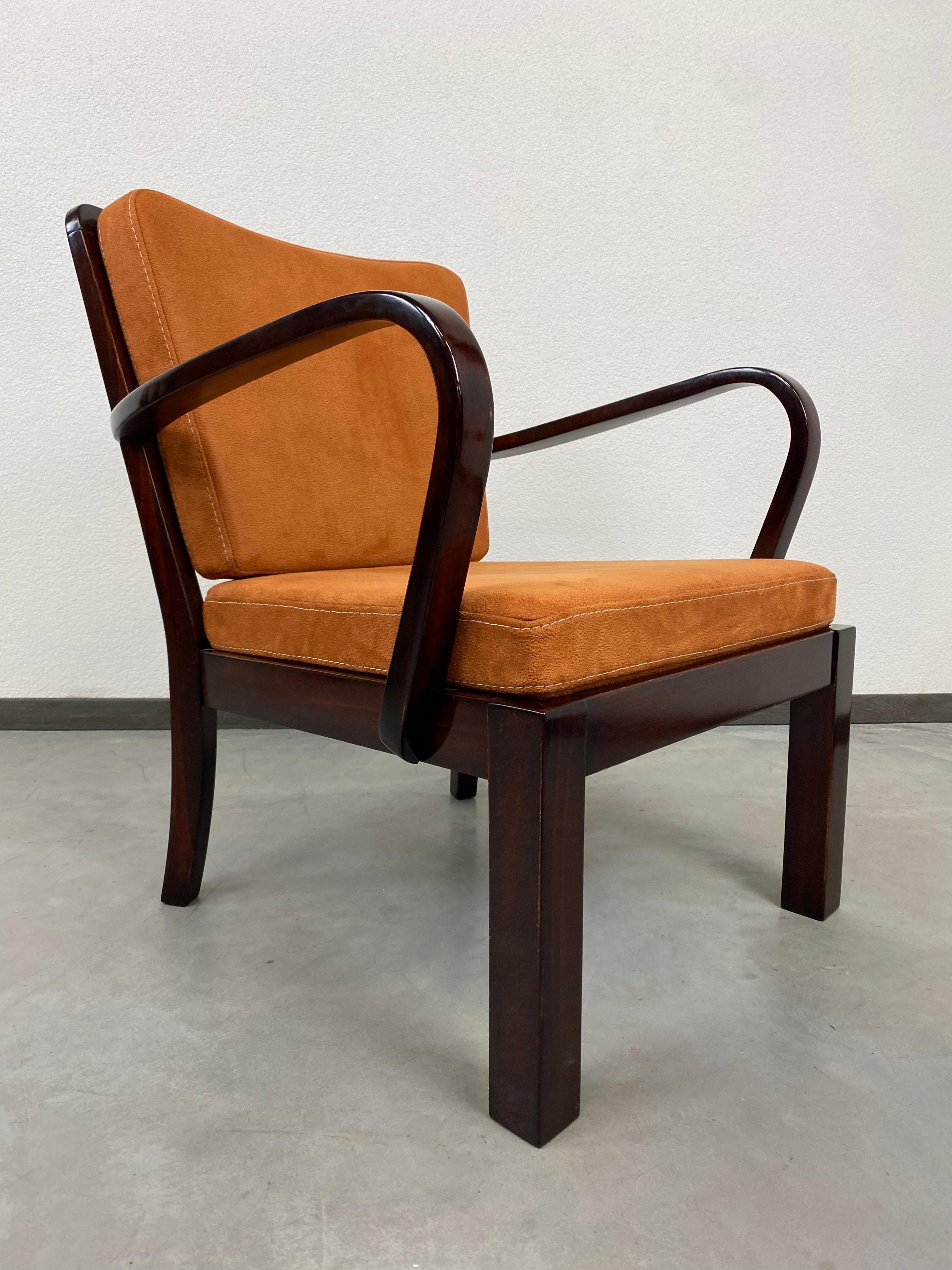 Art Deco Pair of Thonet Mundus Armchairs For Sale