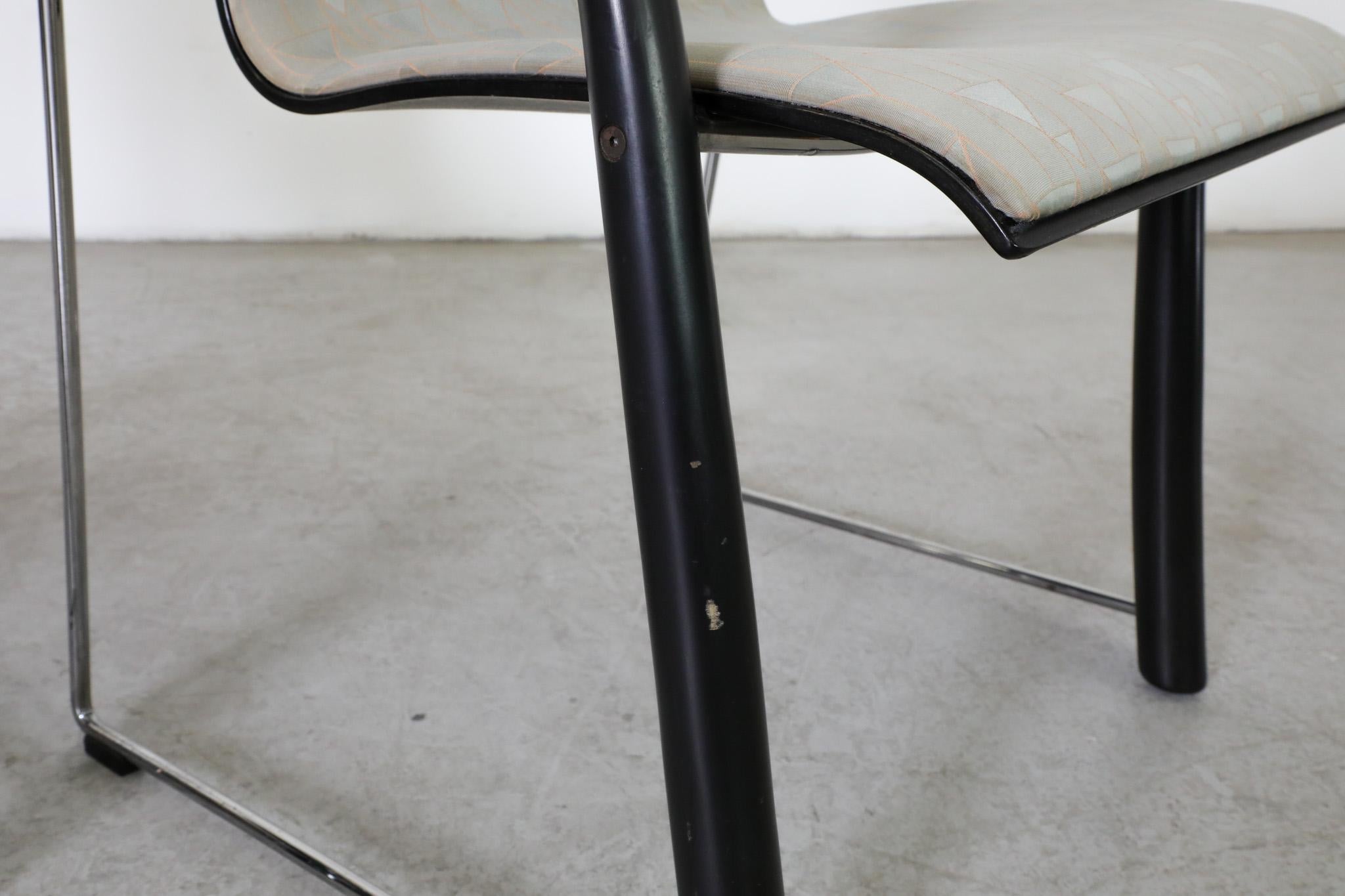 Pair of Thonet S320 by Wulf Schneider & Ulrich Böhme Chairs w/ Black Curved Arms For Sale 7