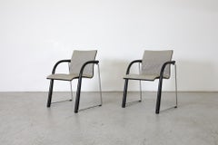 1984 Thonet S320 Armchairs by Schneider & Böhme, Gray Upholstery, Pair