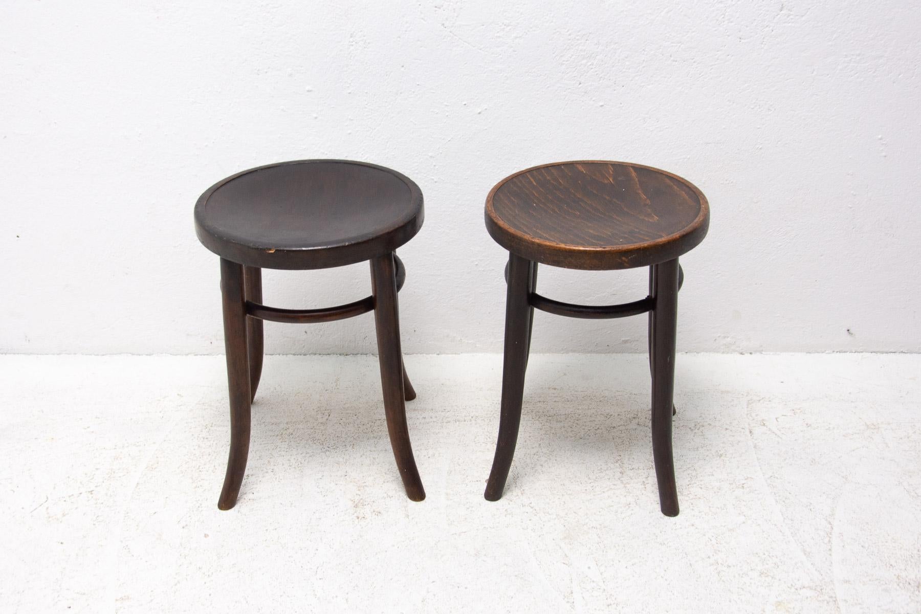 Pair of Thonet stools, 1920´s, Czechoslovakia 9