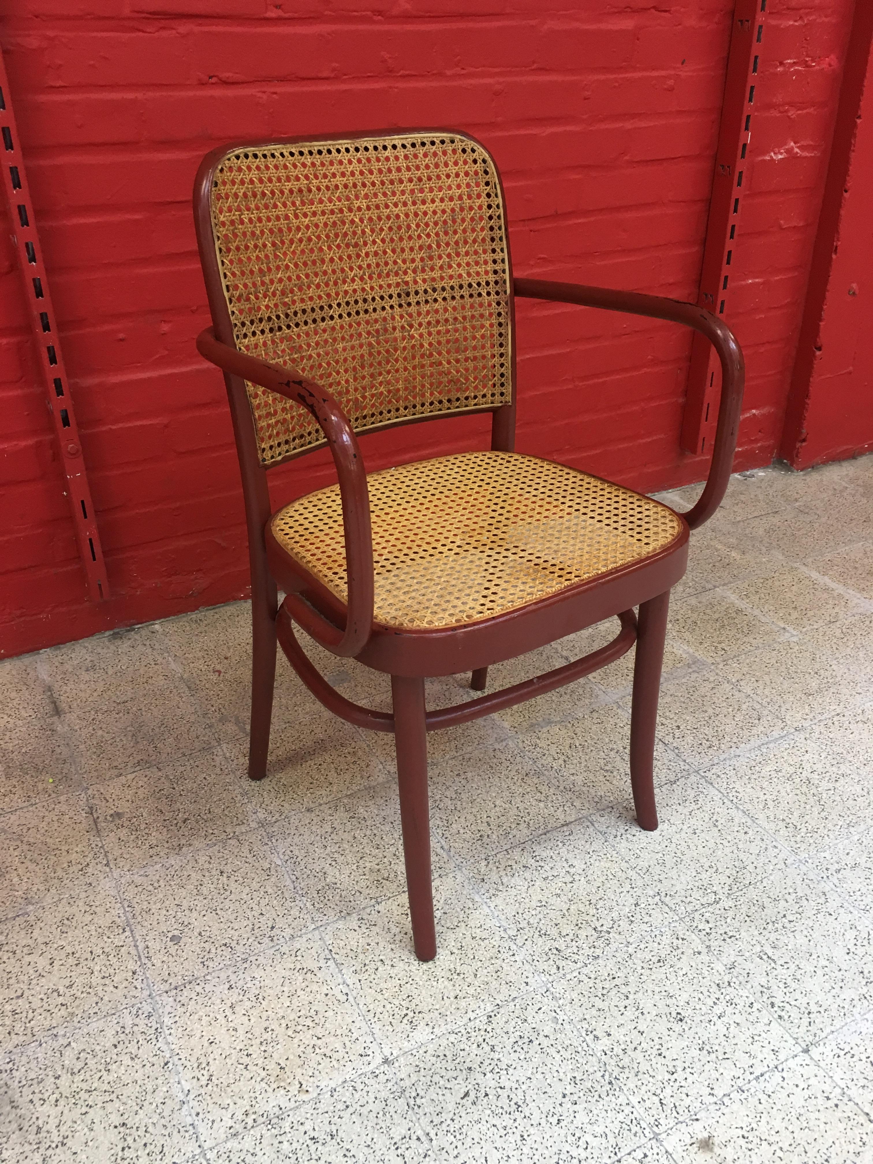 Joseph Frank , Pair of Thonet Style Armchairs, circa 1950 For Sale 1