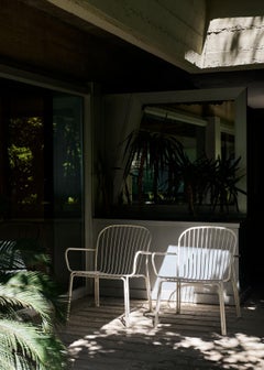 Pair of Thorvald Outdoor Armchairs, Ivory, by Space Copenhagen for &Tradition