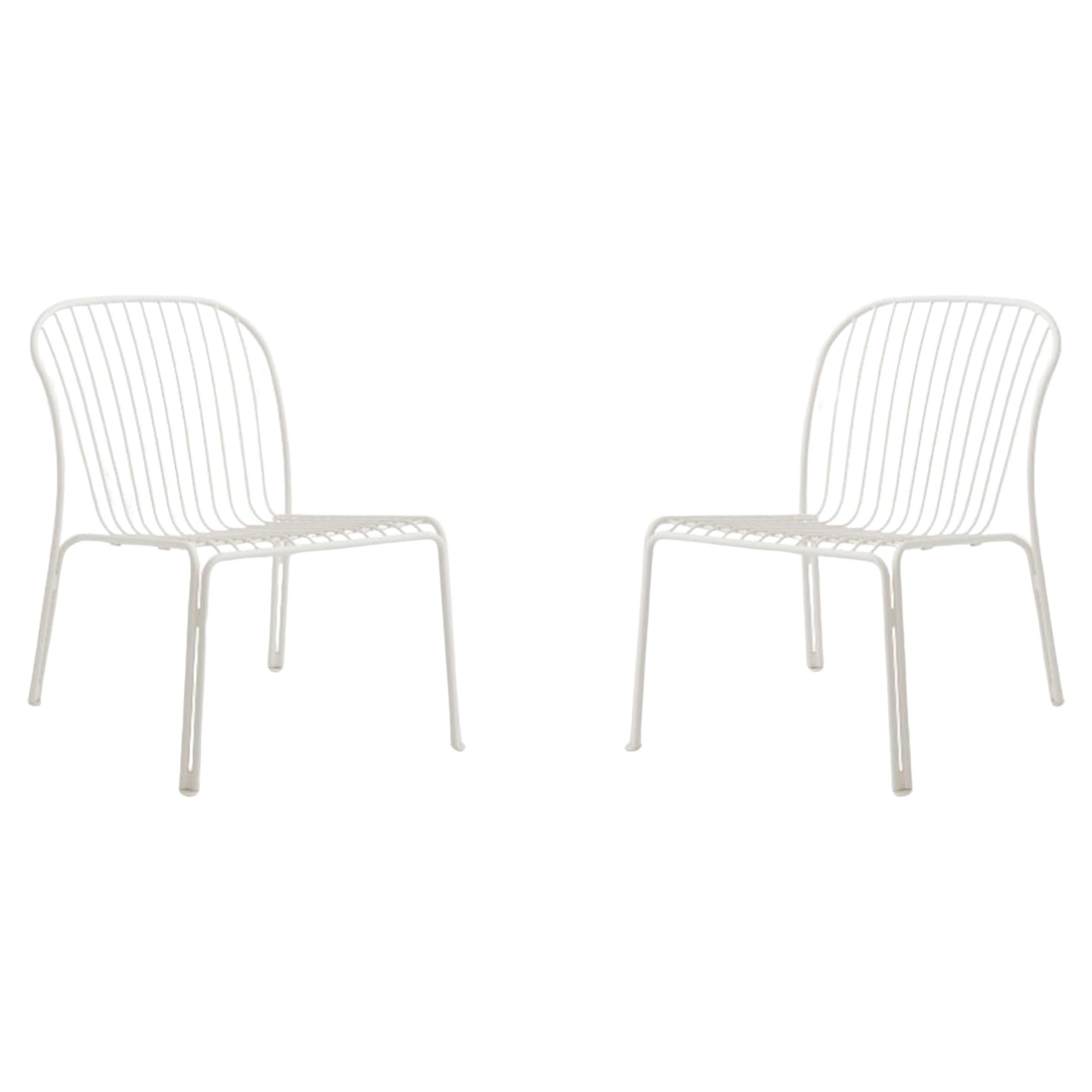 Paire de chaises longues d'extérieur Thorvald SC100-Ivory par Space Copenhagen pour &T