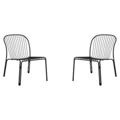 Paire de chaises longues d'extérieur Thorvald SC100-W Black-by Space Copenhagen pour &T