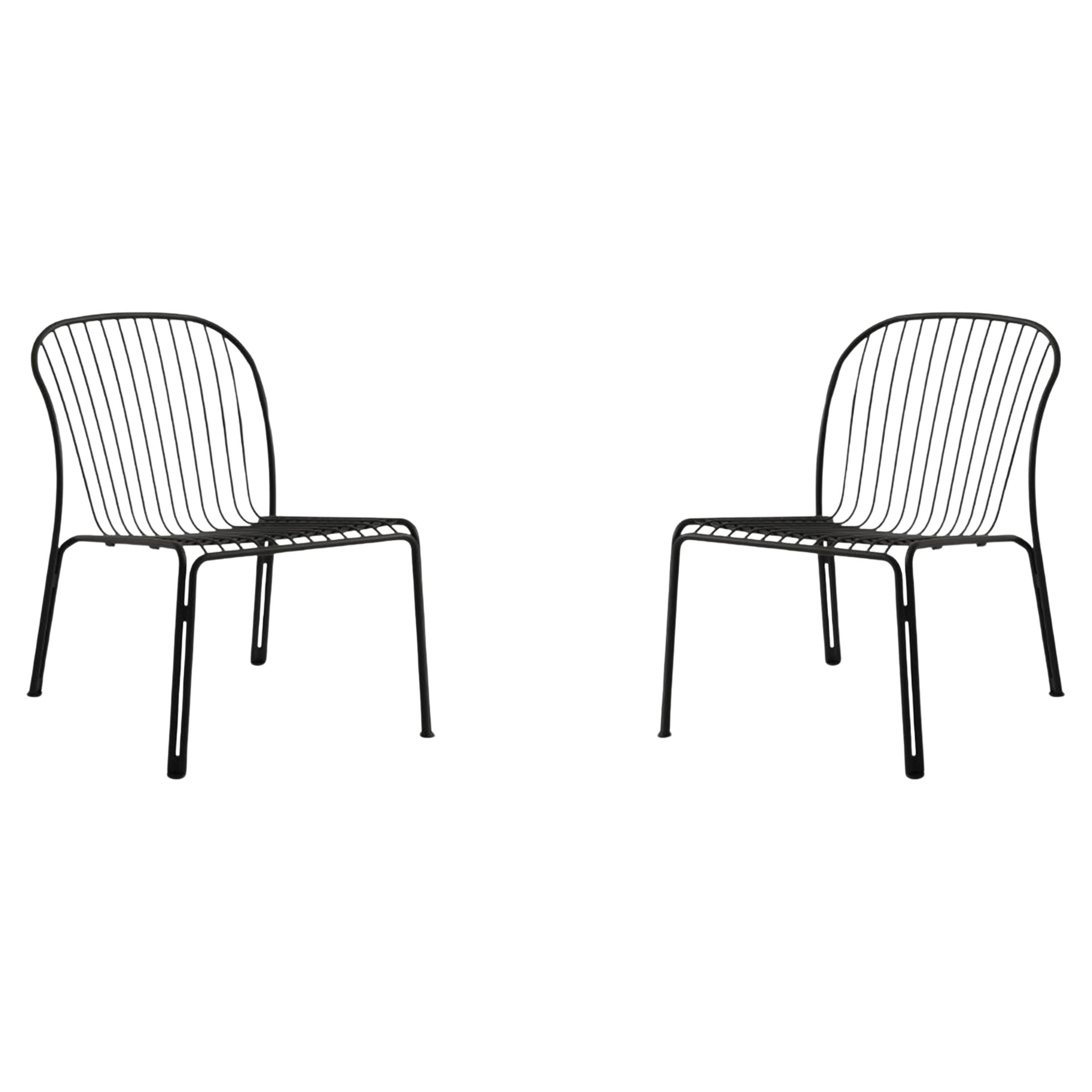 Paire de chaises longues d
extérieur Thorvald SC100-W Black-by Space Copenhagen pour &T en vente