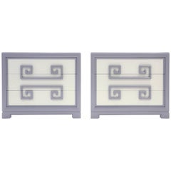 Pair of Three-Drawer Dressers by Kittinger, Expertly Restored, Greek Key Pulls