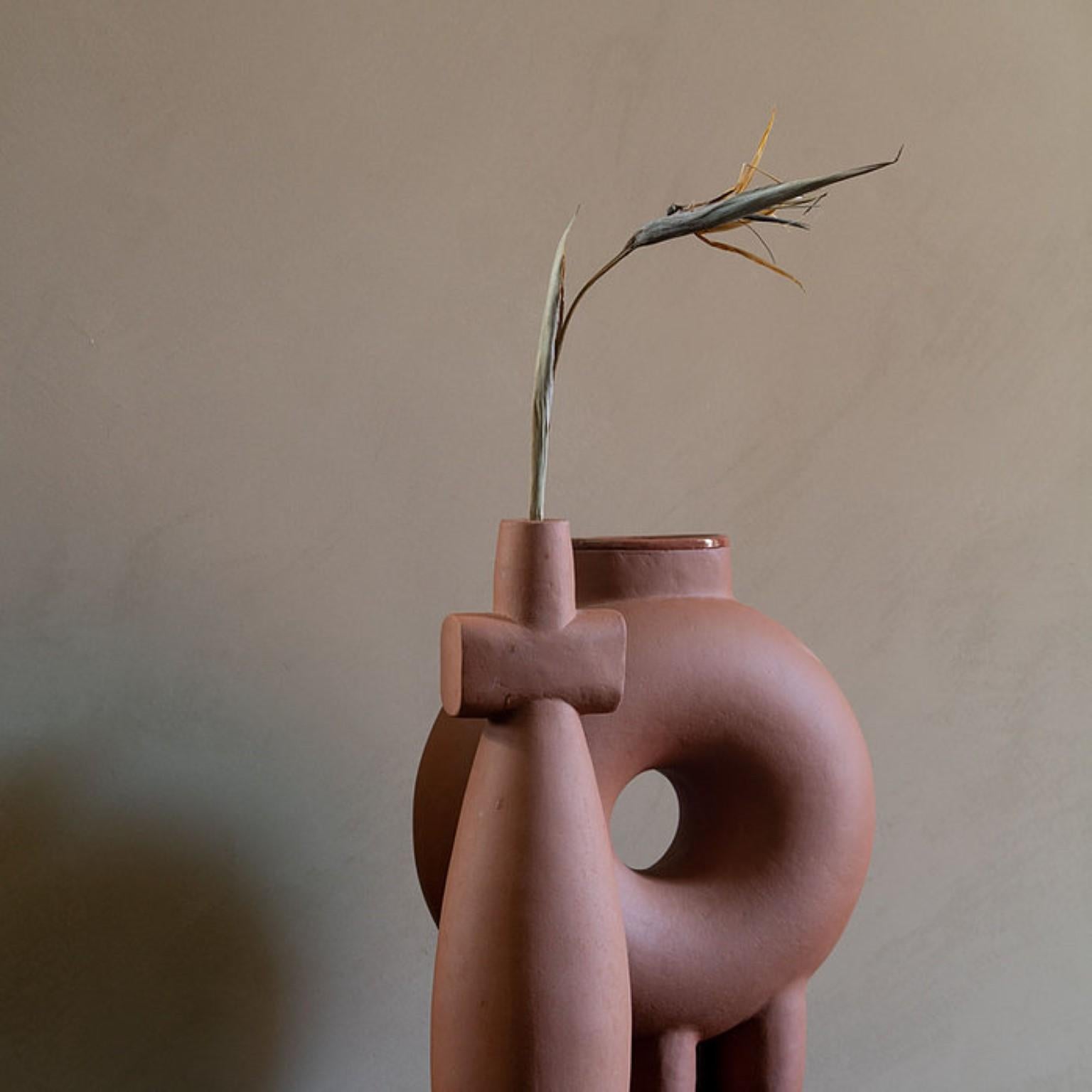 Pair of Three Leg Ceramic Vase by Faina 1